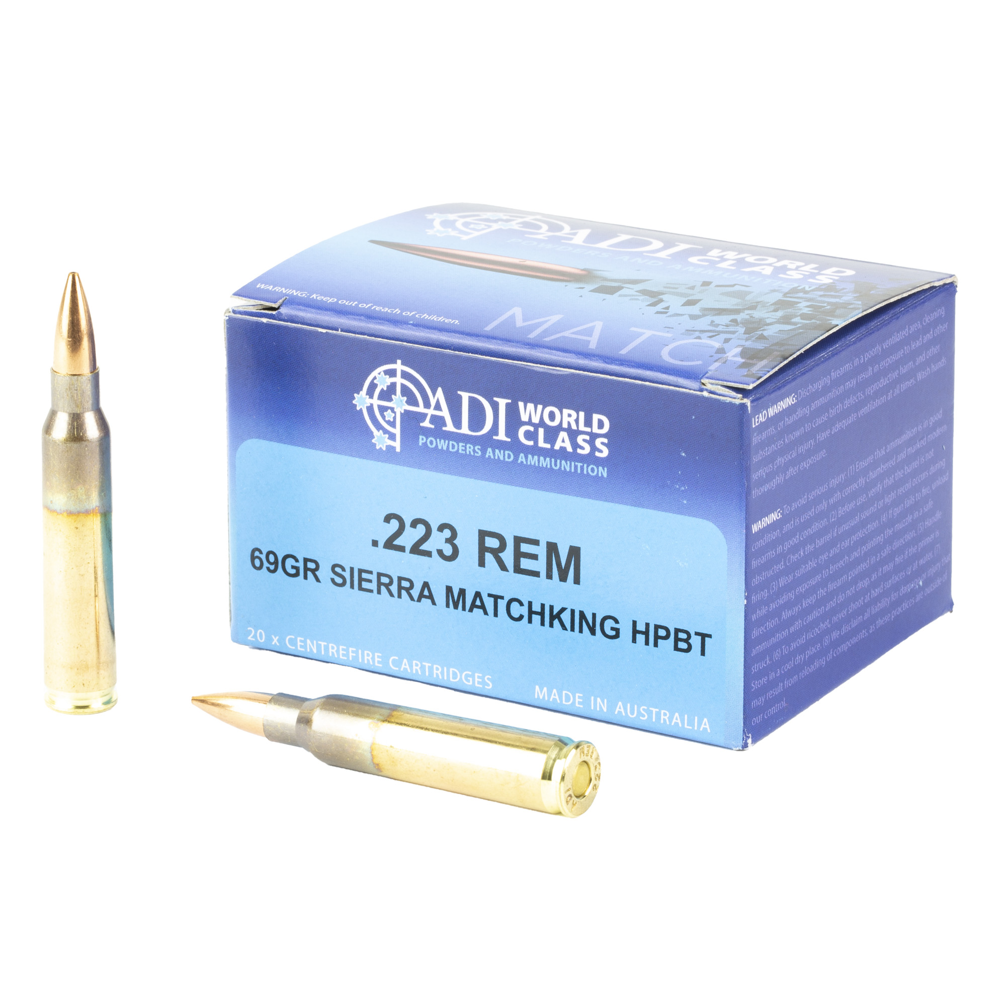 Adi 223 Rem 69 Grain Sierra Mking 20/200 bulk ammo product image