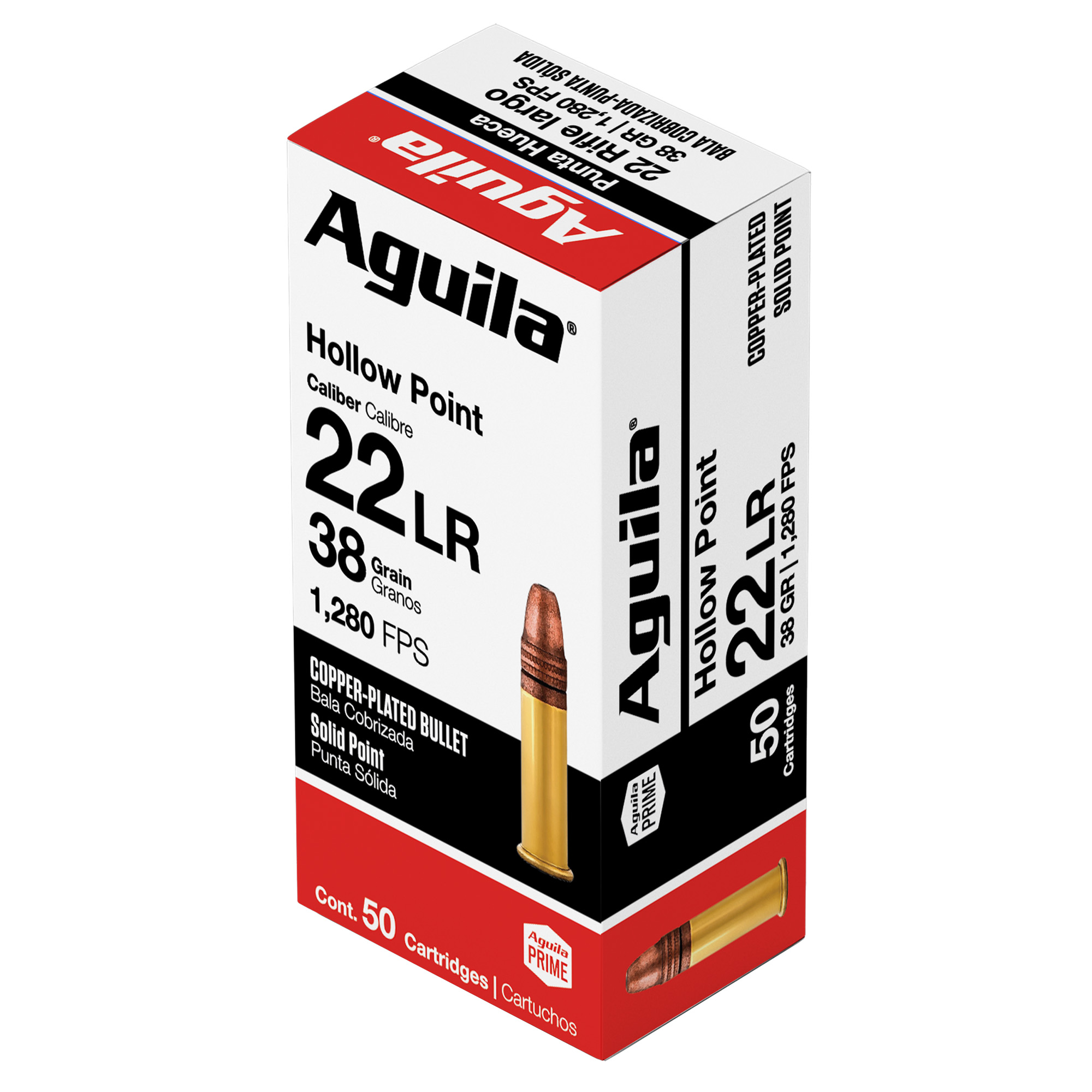 Aguila 22 LR HV 38 Grain HP 50/2000 bulk ammo product image