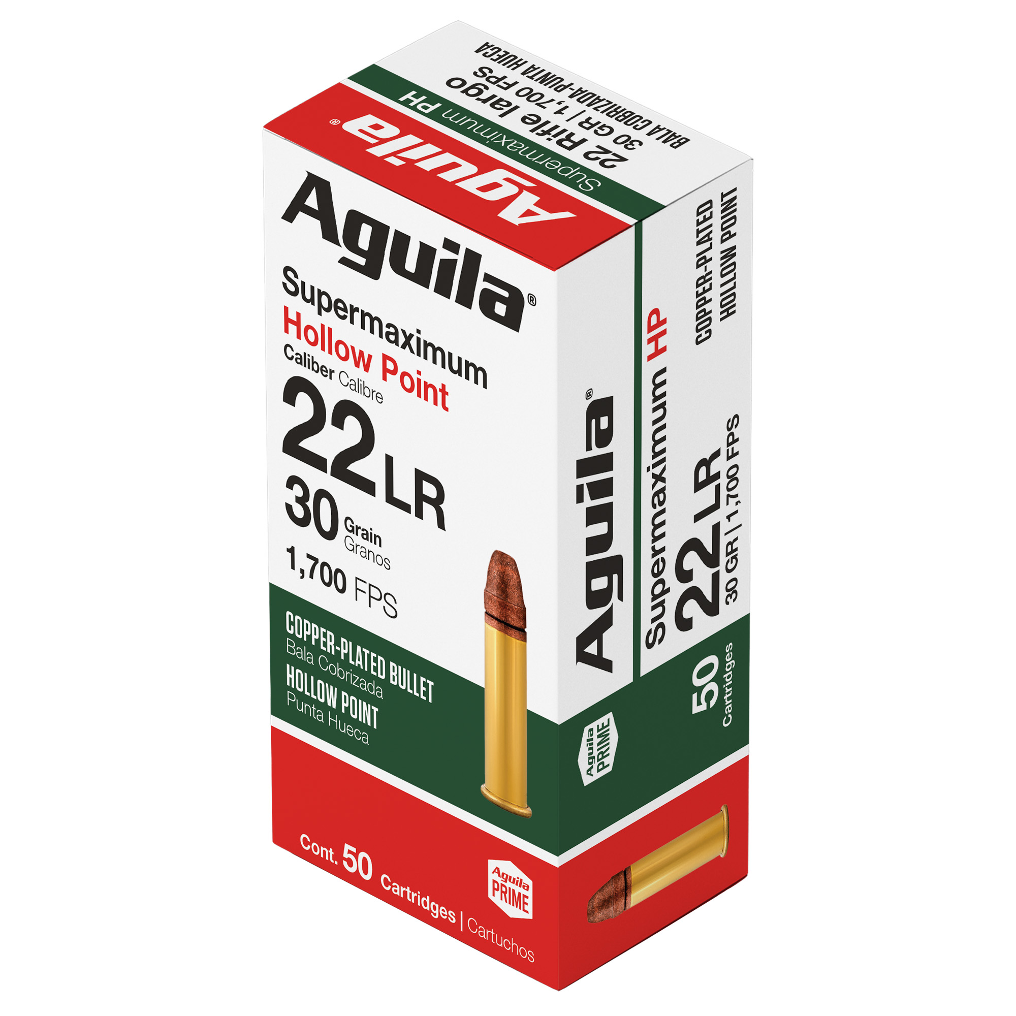 Aguila 22 LR Supermax SP 30 Grain 50/1000 bulk ammo product image