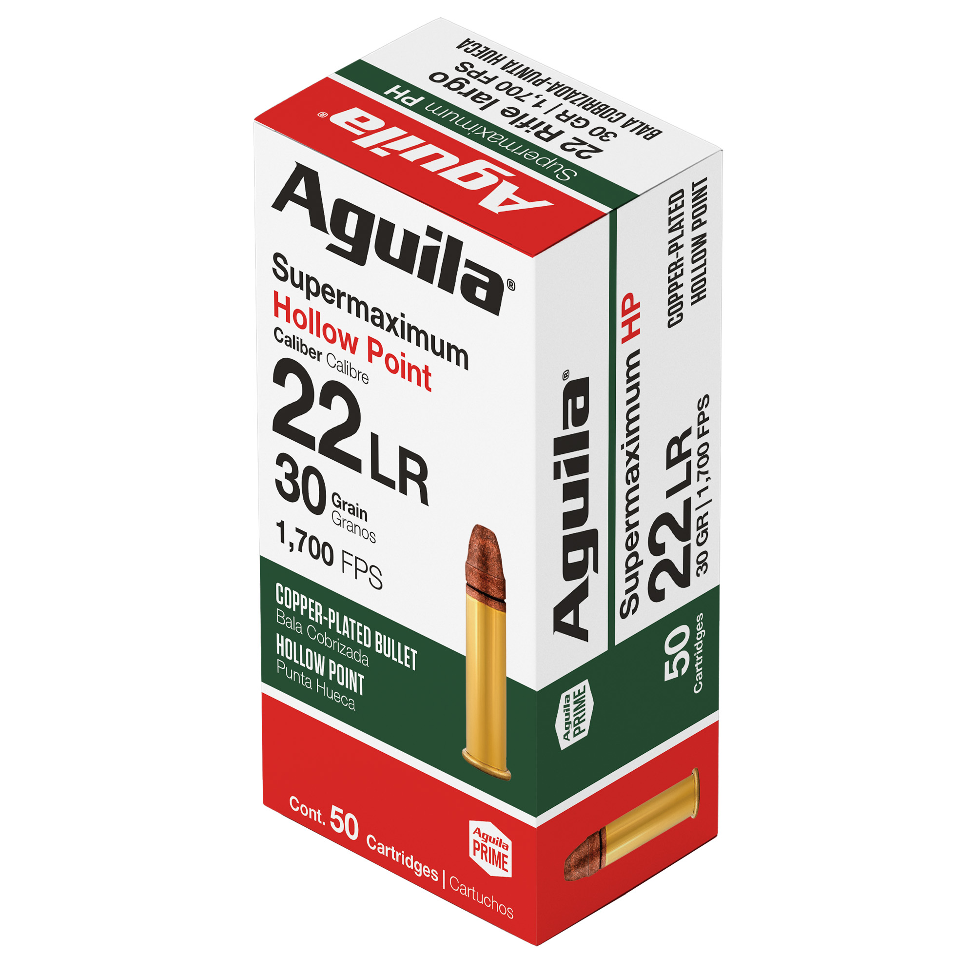 Aguila 22 LR Supr Max 30 Grain HP 50/1000 bulk ammo product image