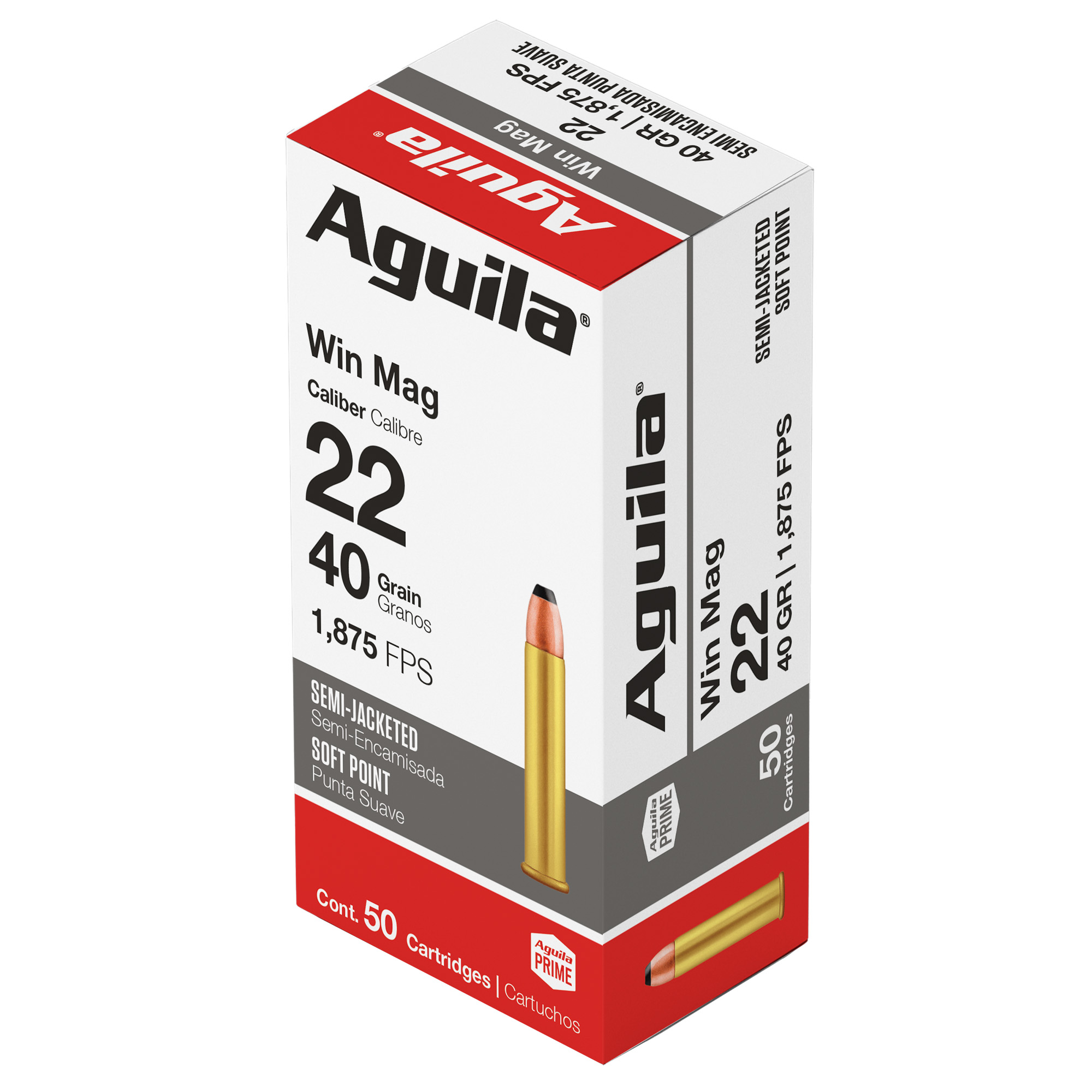 Aguila 22 WMR 40 Grain SP 50/1000 bulk ammo product image