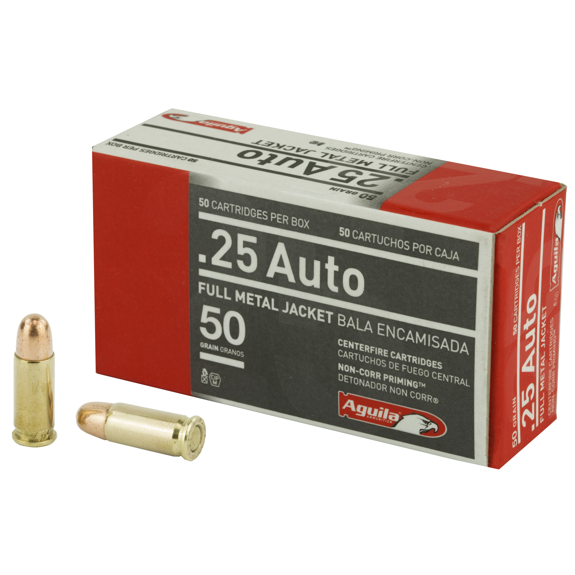 Aguila 25acp 50 Grain FMJ 50/1000 bulk ammo product image