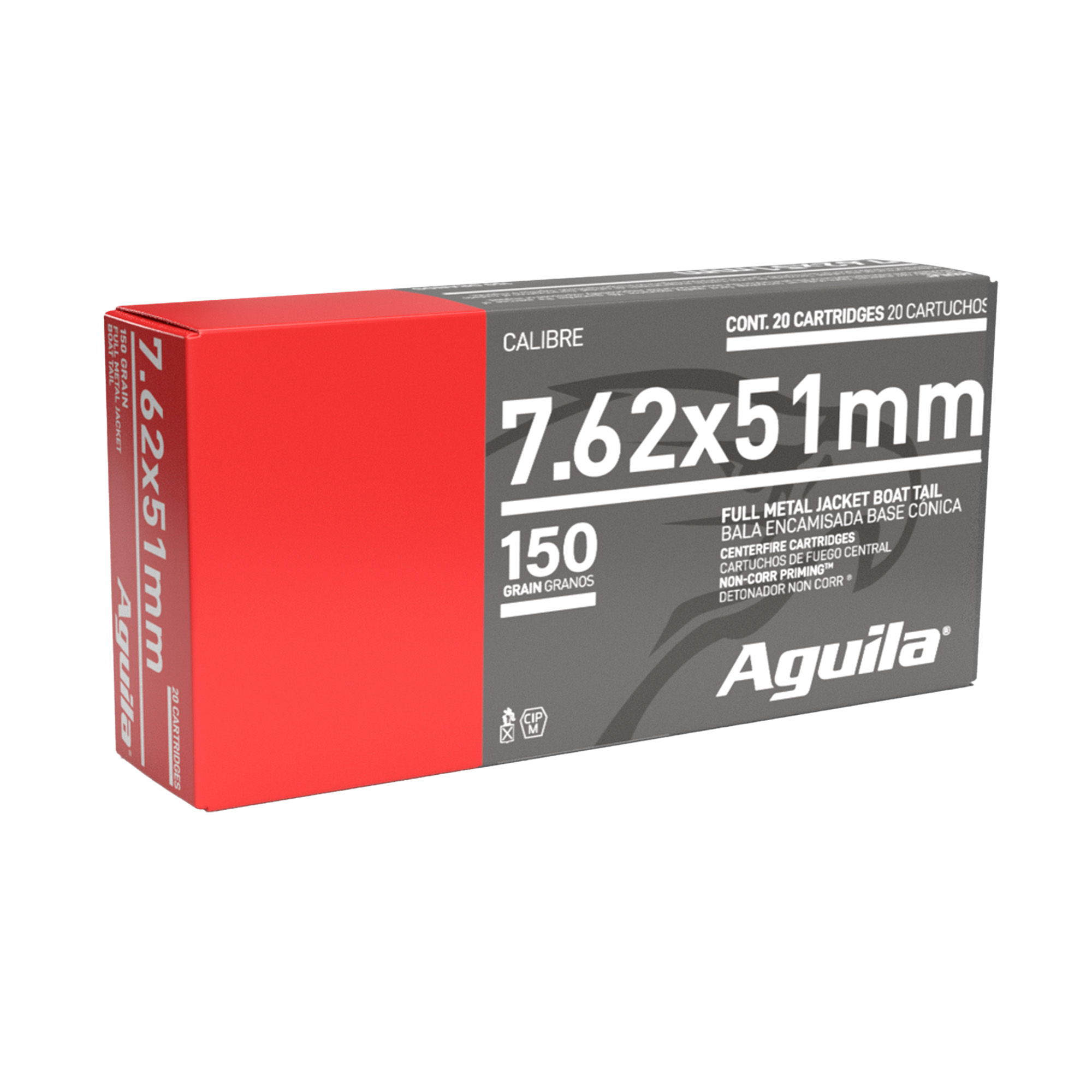 Aguila 762nato 150 Grain FMJBT 20/500 bulk ammo product image