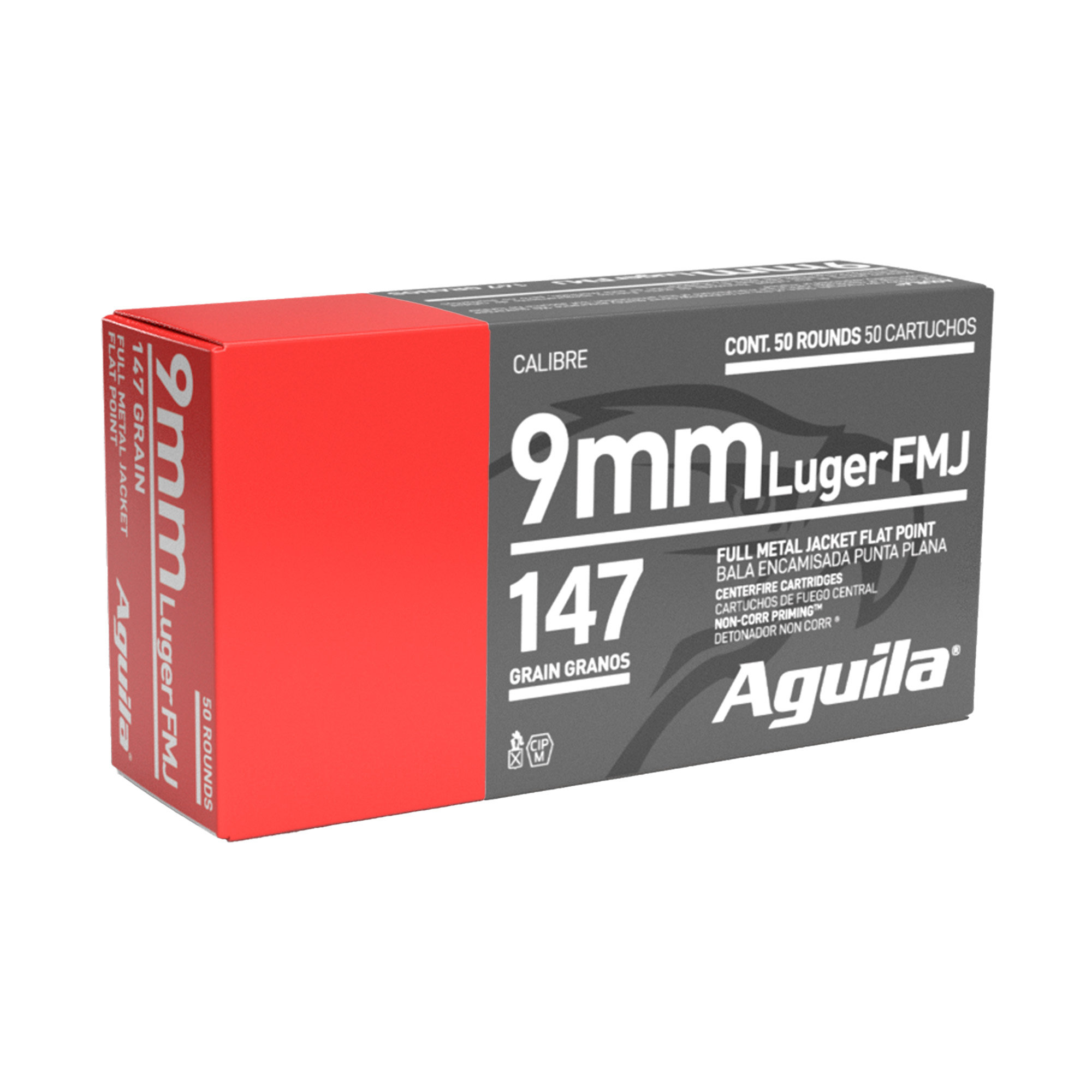 Aguila 9mm 147 Grain FMJ FP 50/1000 bulk ammo product image