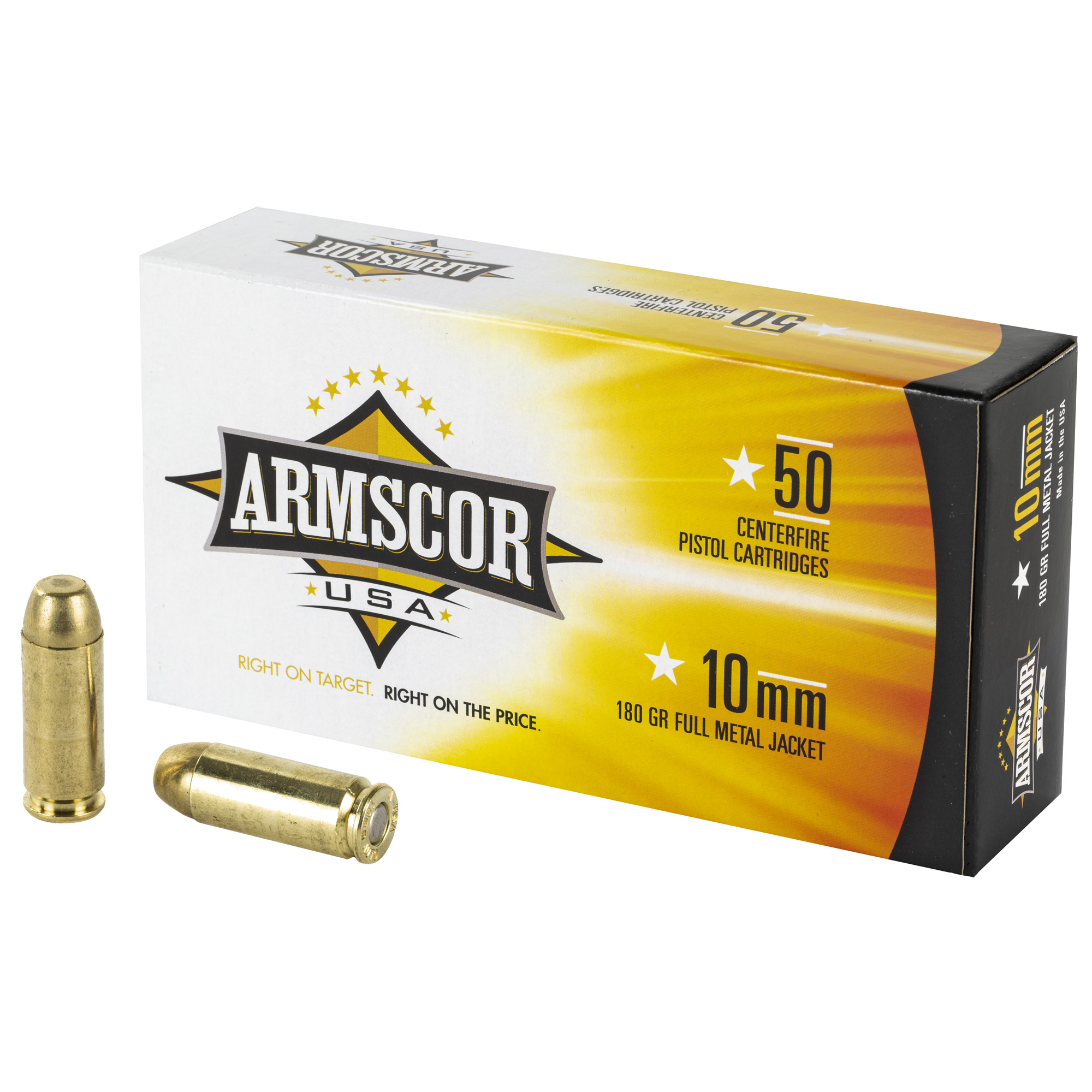 Armscor 10mm 180 Grain FMJ 50/1000 bulk ammo product image
