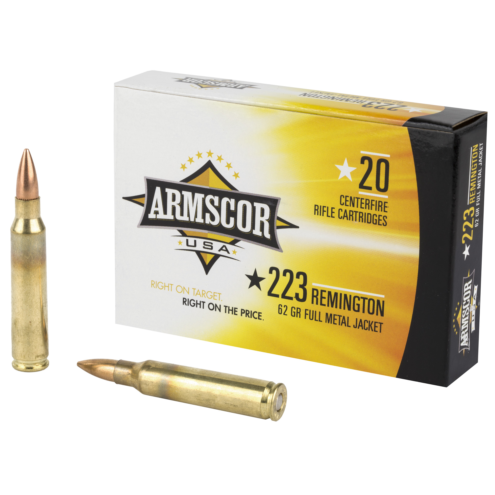 Armscor 223rem 62 Grain FMJ 20/1000 bulk ammo product image