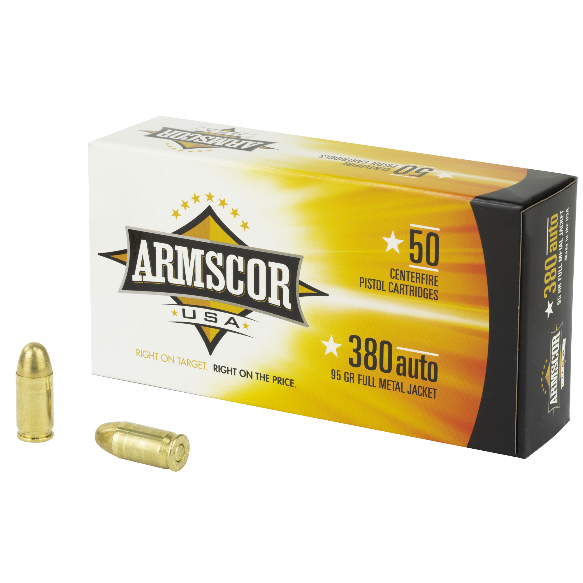 Armscor 380 ACP 95 Grain FMJ 50/1000 bulk ammo product image