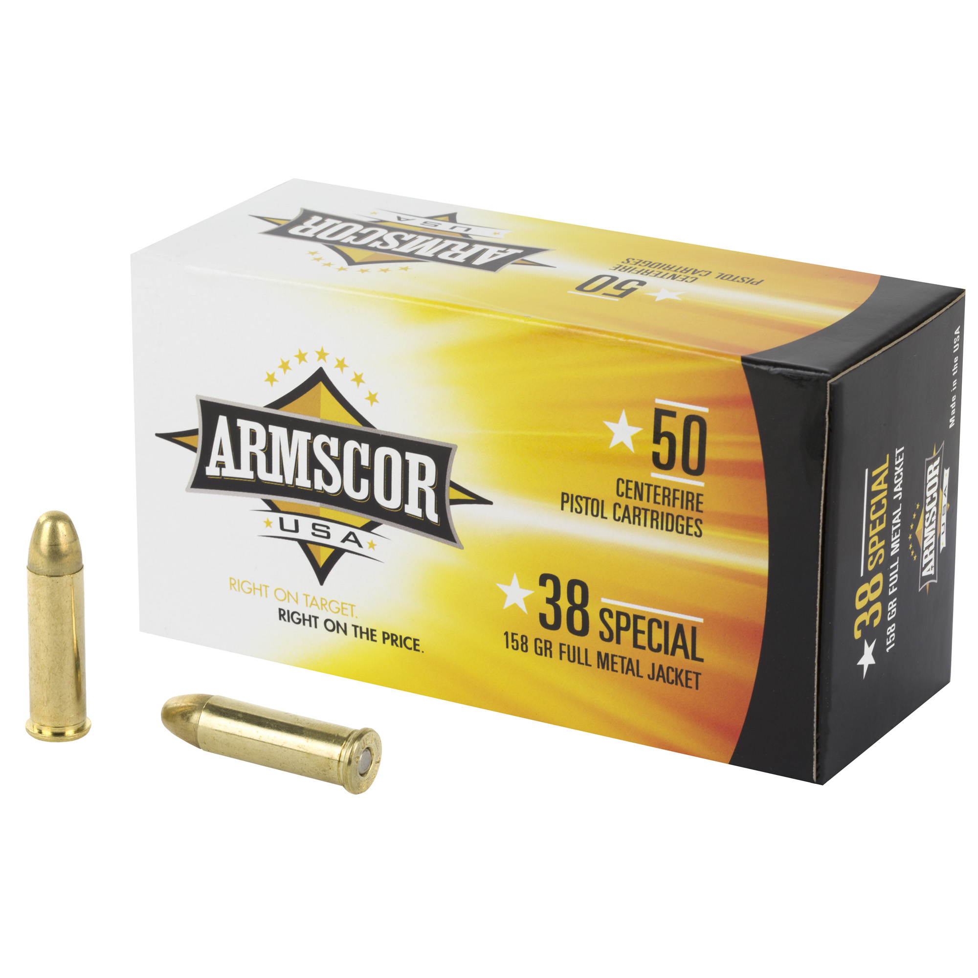 Armscor 38spl 158 Grain FMJ 50/1000 bulk ammo product image