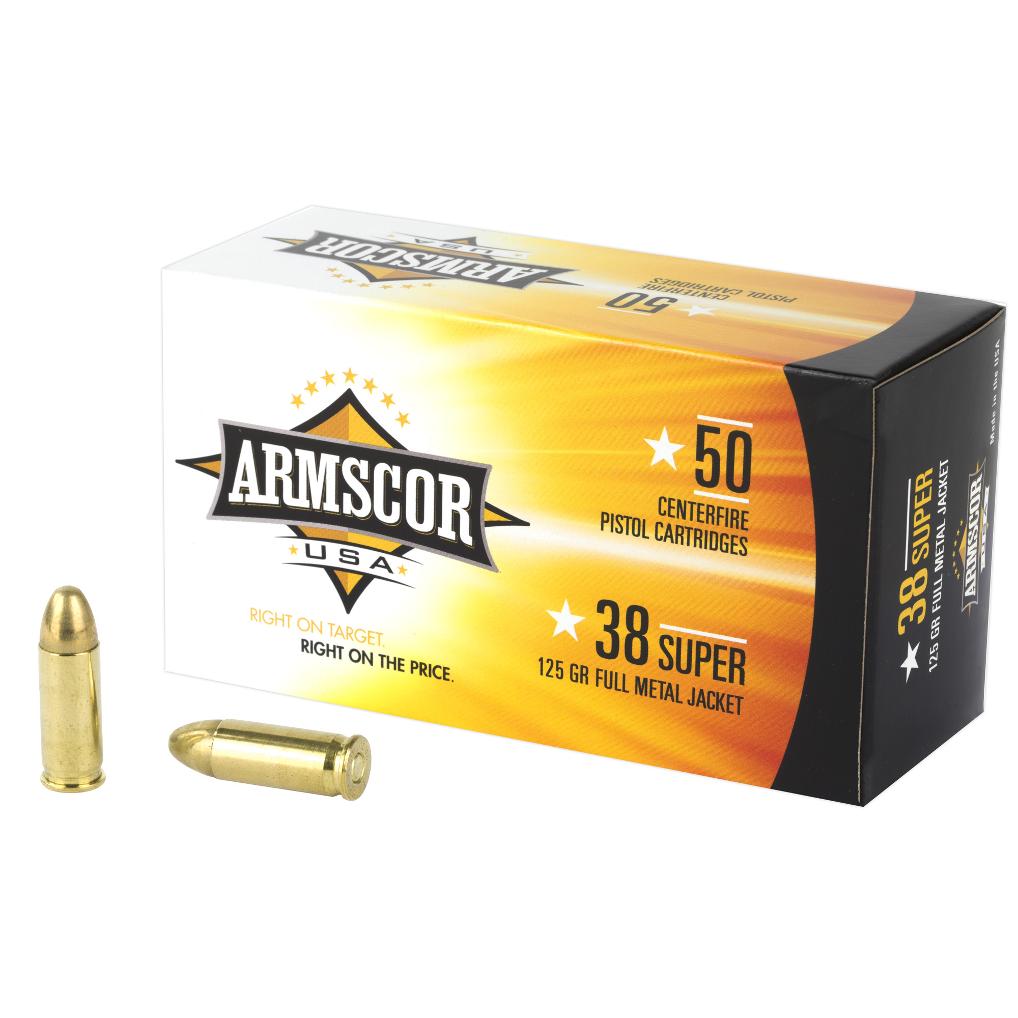Armscor 38super 125 Grain FMJ 50/1000 bulk ammo product image