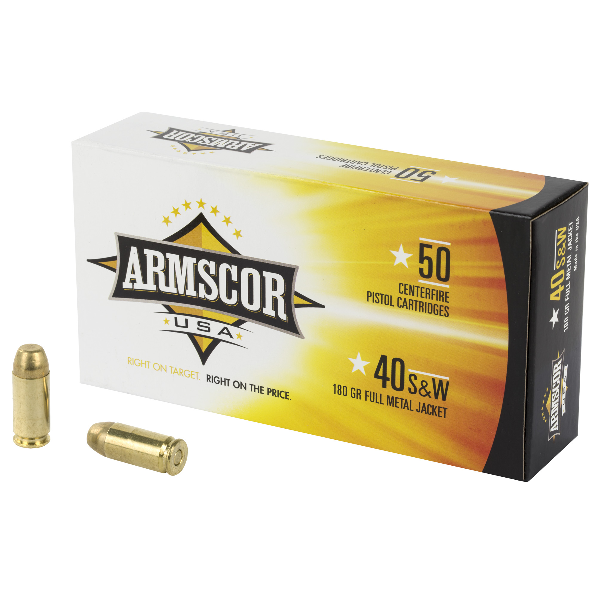 Armscor 40sw 180 Grain FMJ 50/1000 bulk ammo product image