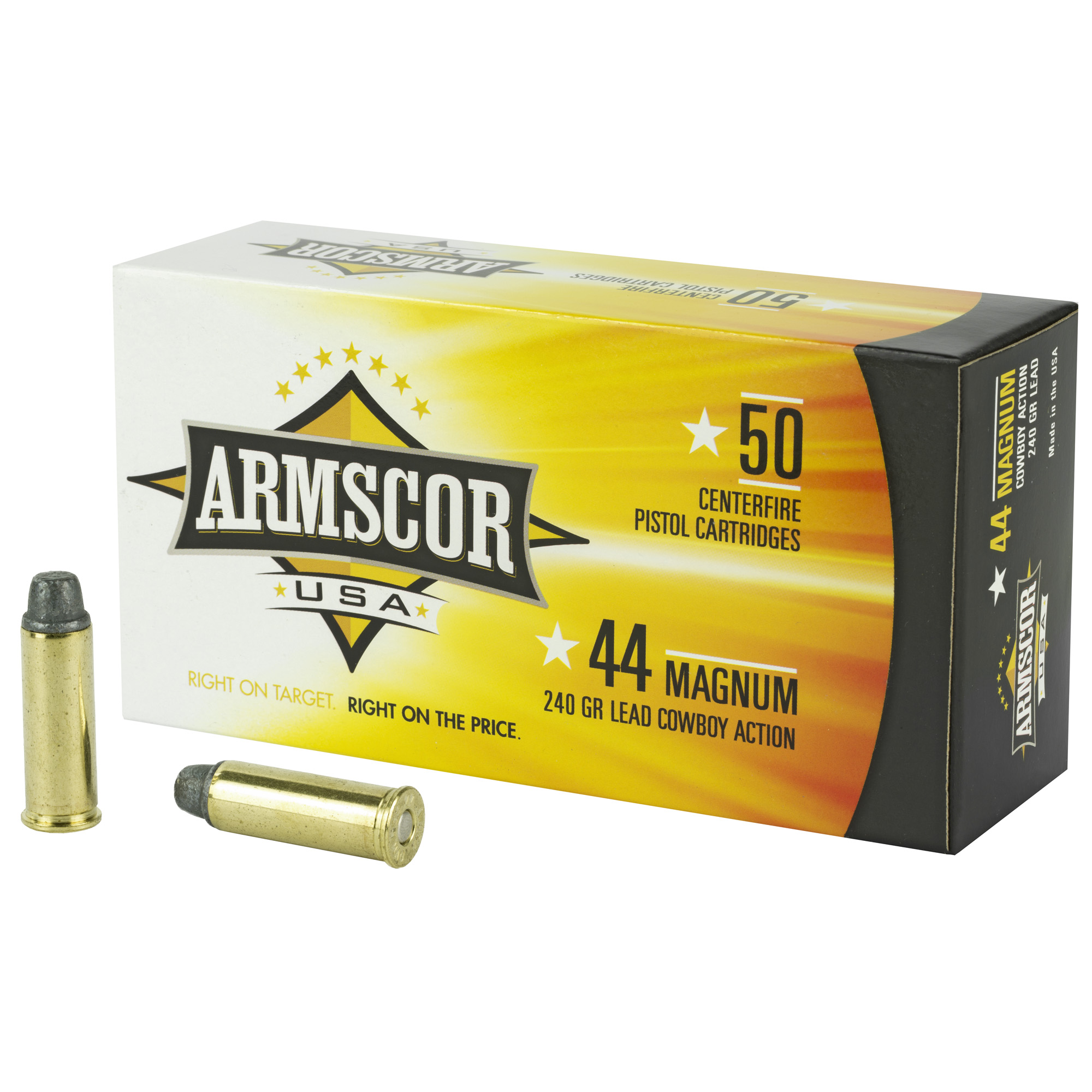 Armscor 44mag 240 Grain SWC 50/400 bulk ammo product image