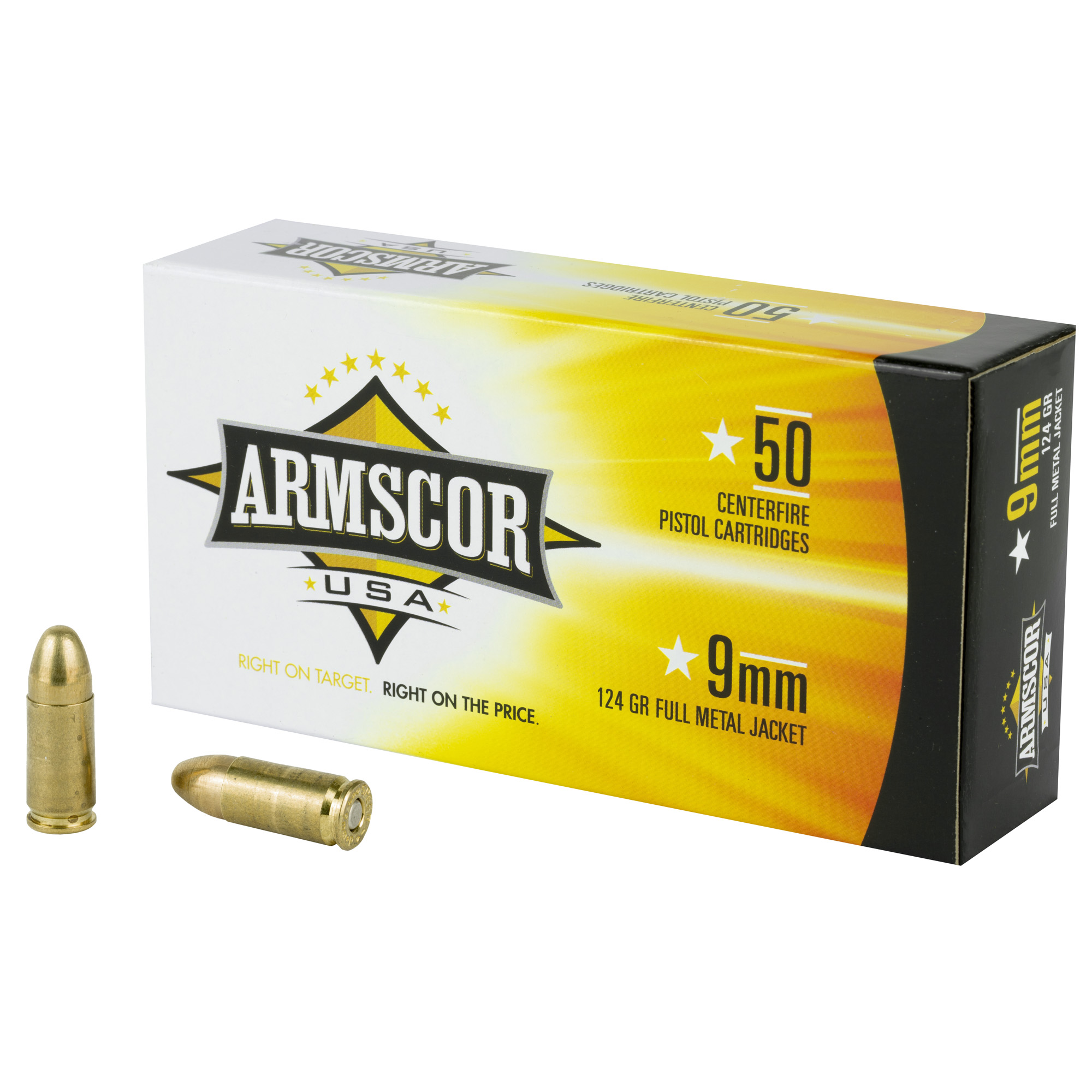 Armscor 9mm 124 Grain FMJ 50/1000 bulk ammo product image