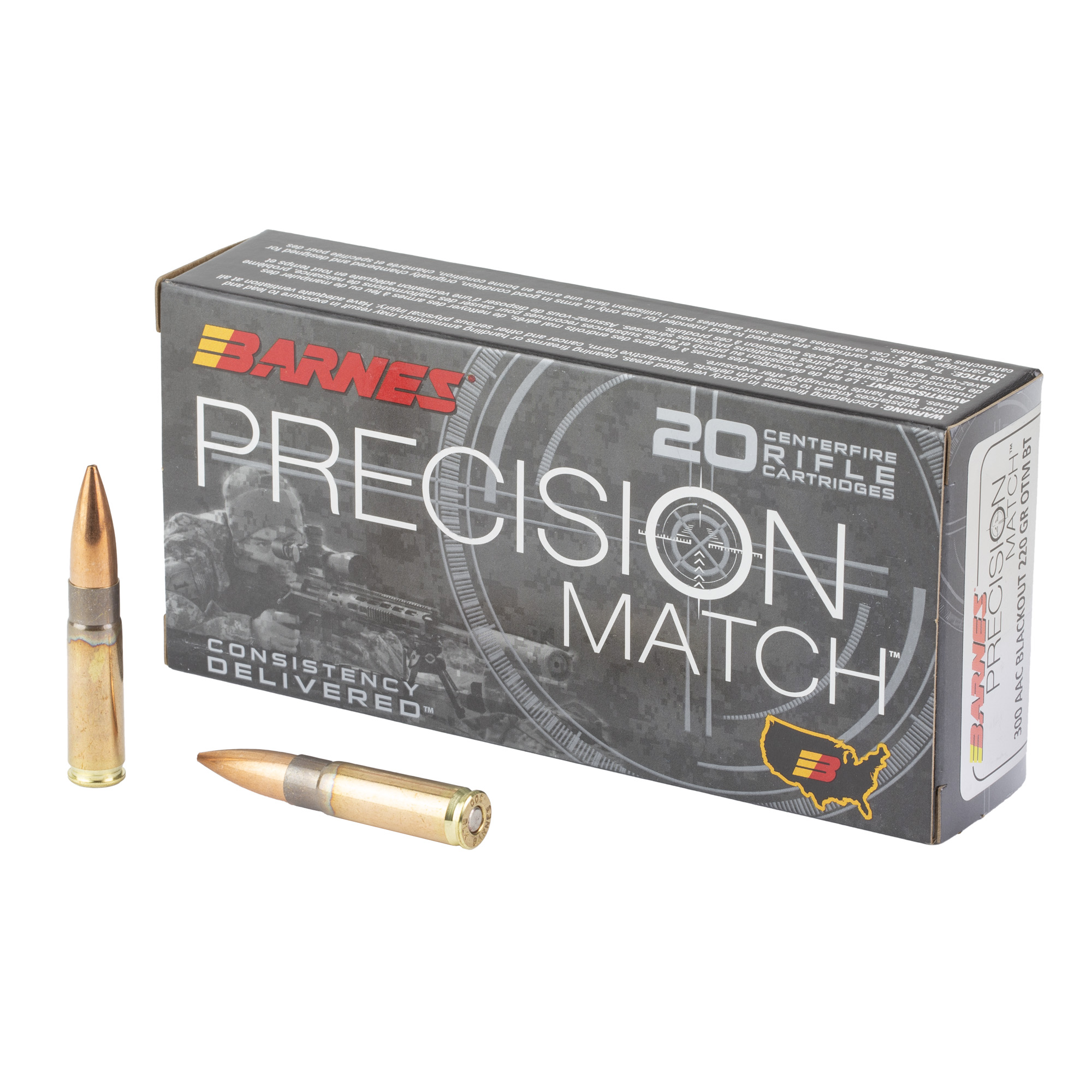 Barnes Prec Mth 300 BLK 220 Grain 20/200 bulk ammo product image