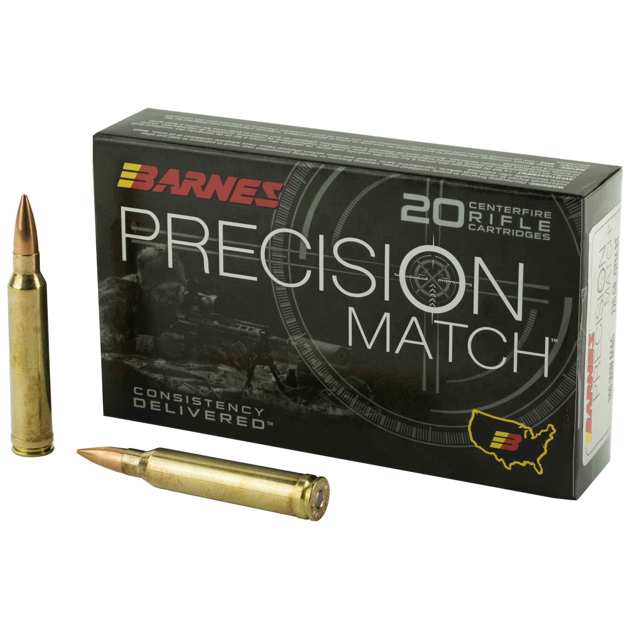 Barnes Prec Mth 300win 220 Grain 20/200 bulk ammo product image