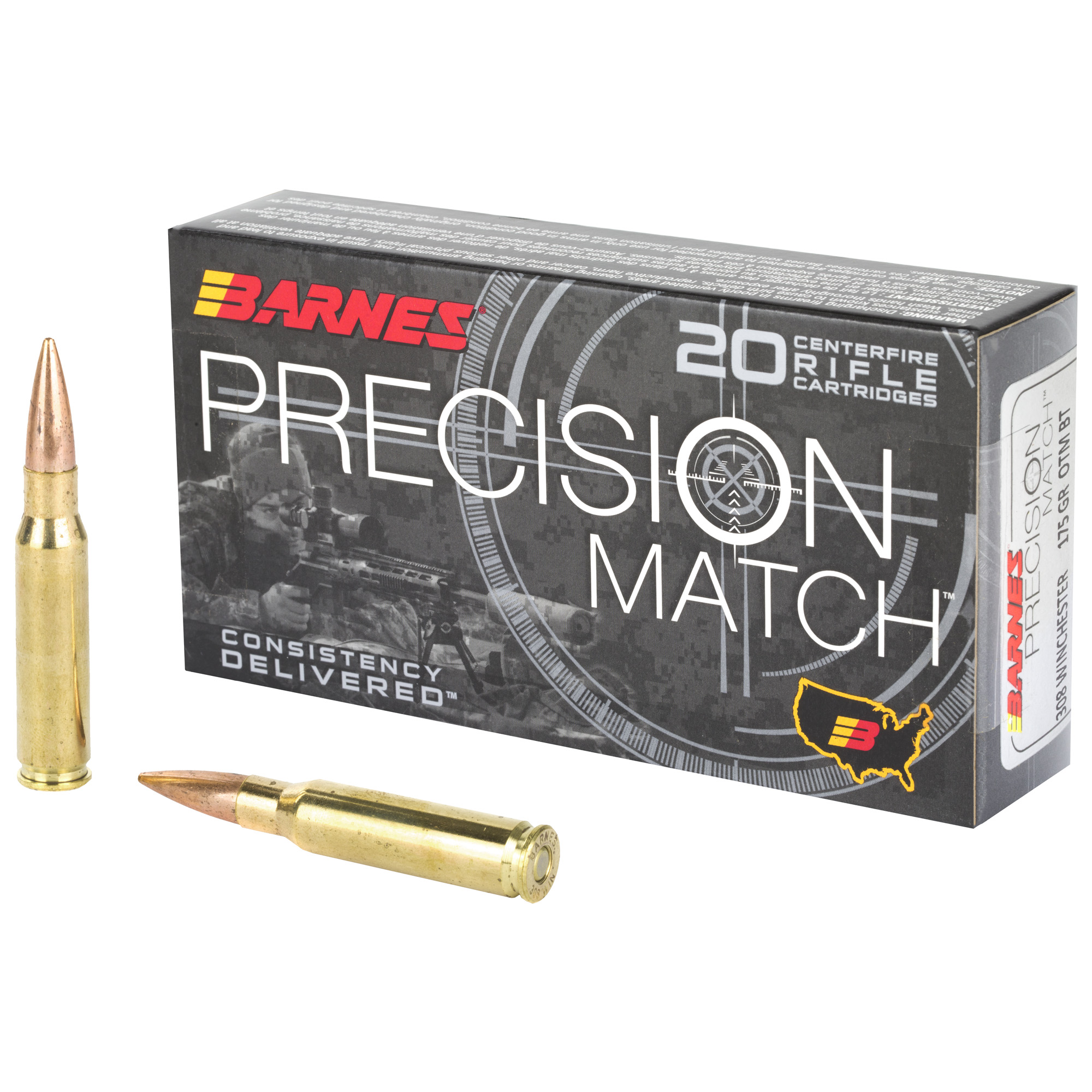 Barnes Prec Mth 308win 175 Grain 20/200 bulk ammo product image