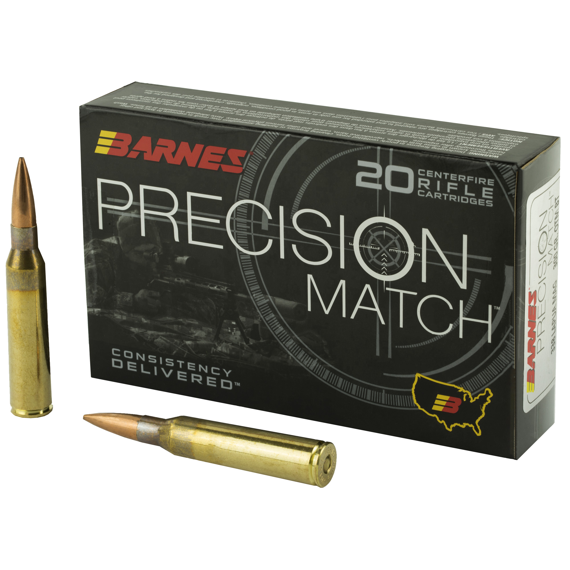 Barnes Prec Mth 338lap 300 Grain 20/200 bulk ammo product image