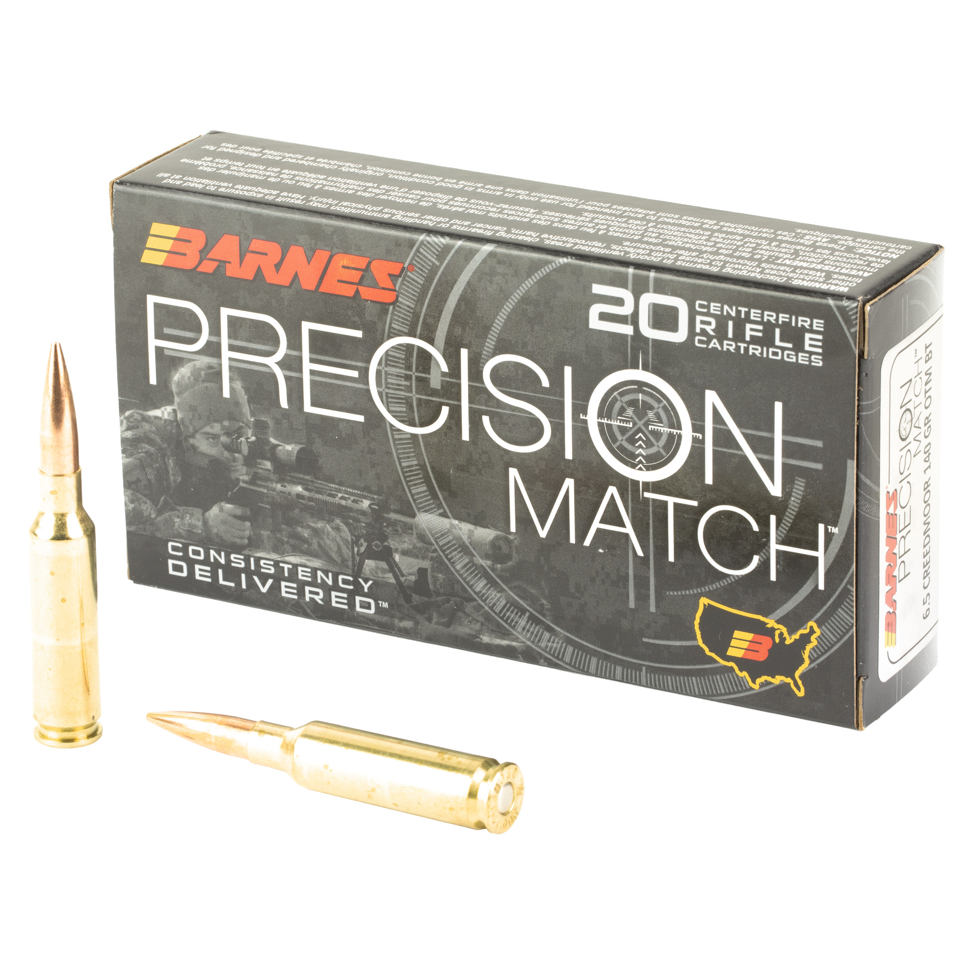 Barnes Prec Mth 6.5cm 140 Grain 20/200 bulk ammo product image