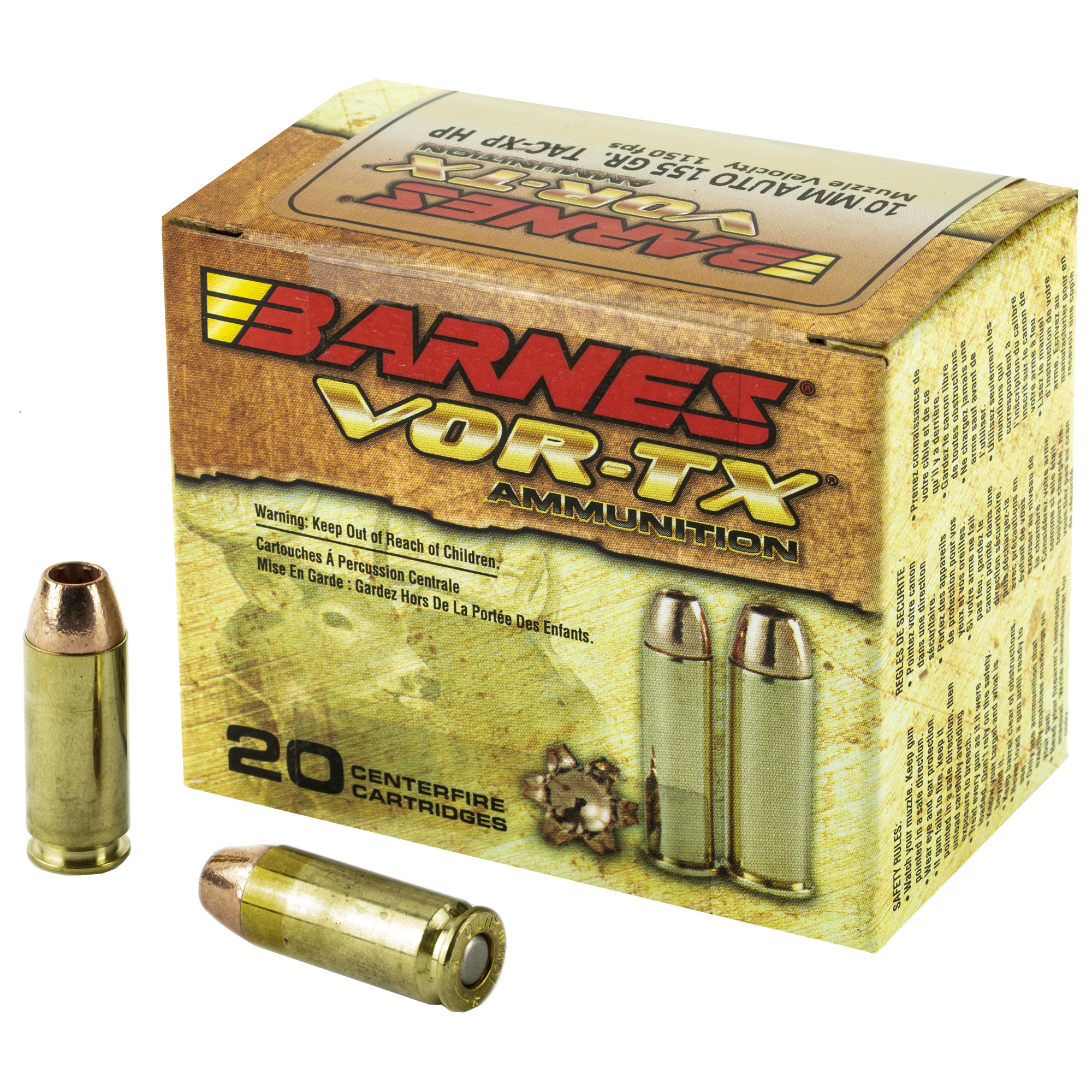 Barnes VOR-TX 10mm 155 Grain Xpb 20/200 bulk ammo product image