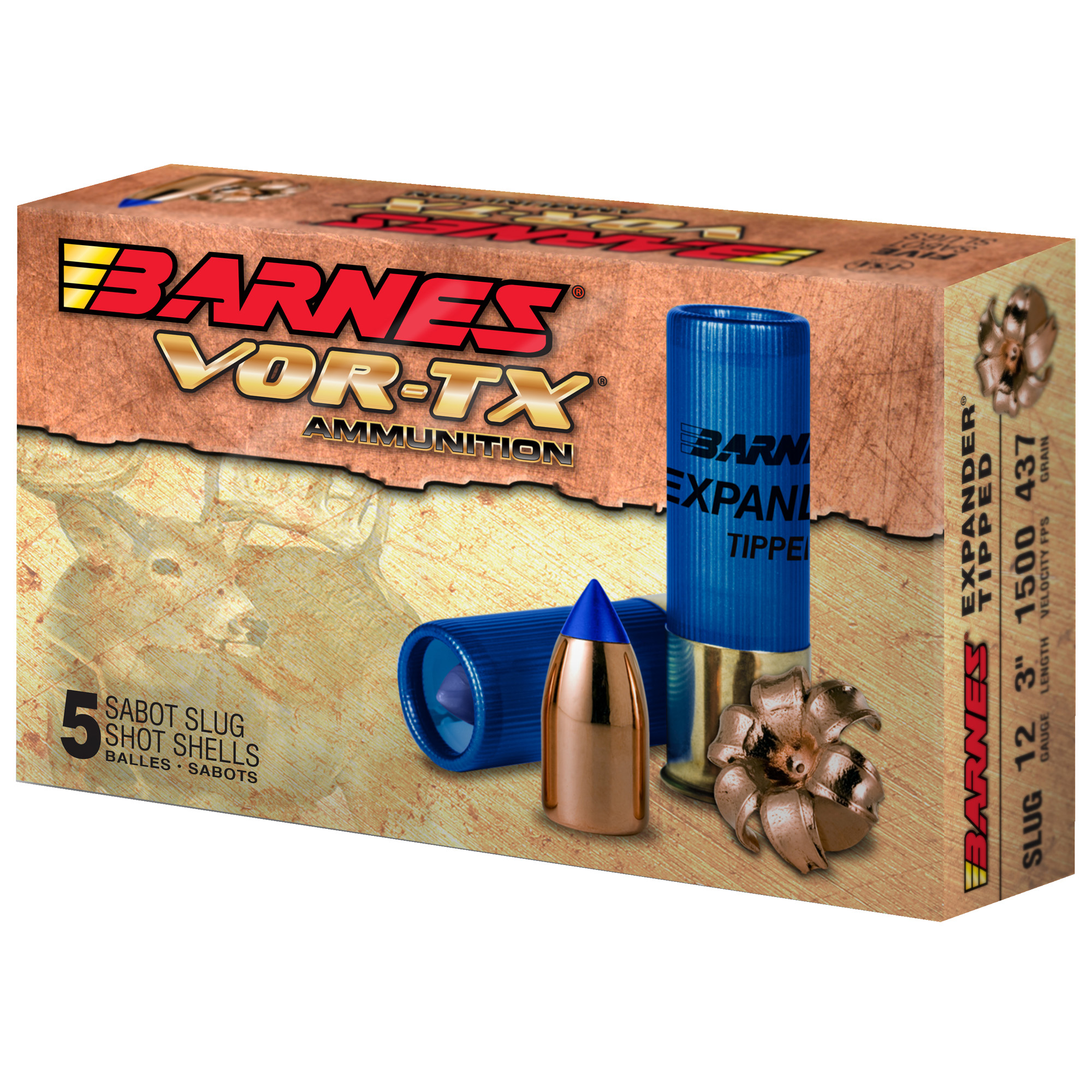 Barnes VOR-TX 12 Gauge 3″ 438 Grain 5/100 bulk ammo product image