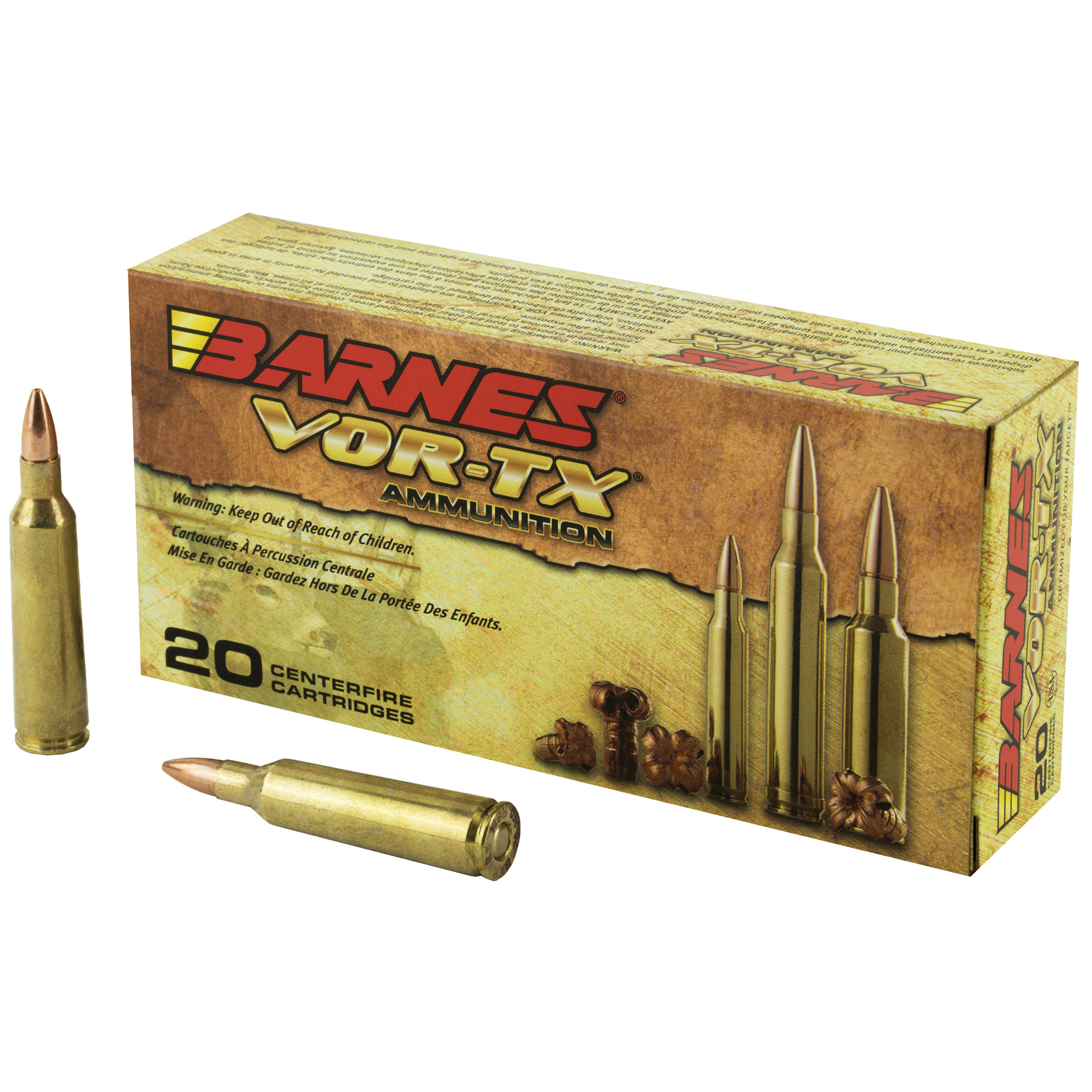 Barnes VOR-TX 22-250 50 Grain TSX 20/200 bulk ammo product image