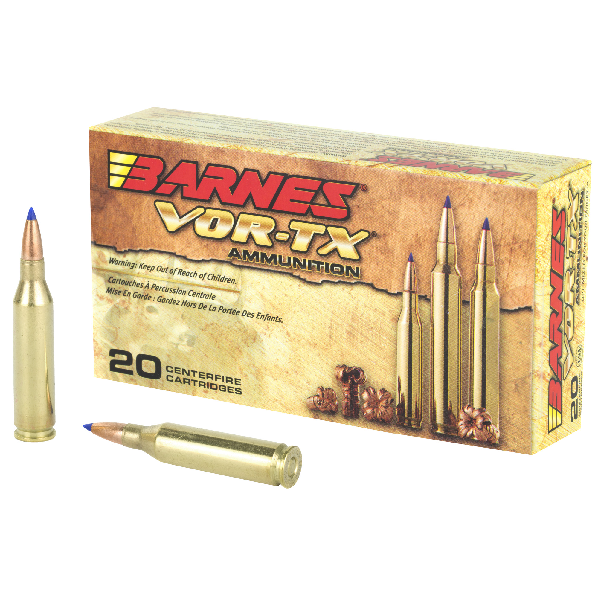 Barnes VOR-TX 243win 80 Grain TTSX BT 20 bulk ammo product image
