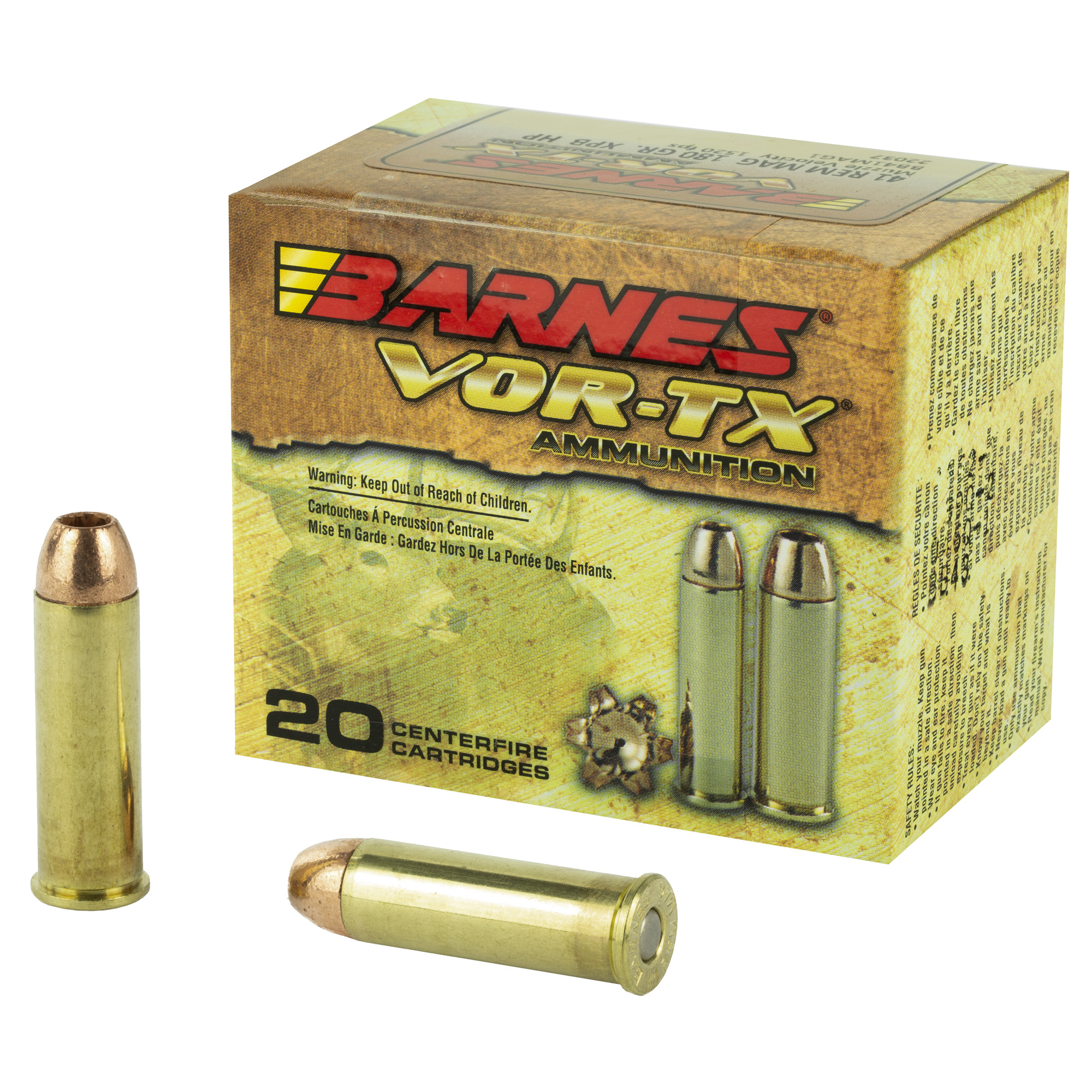 Barnes VOR-TX 41mag 180 Grain Xpb 20/200 bulk ammo product image