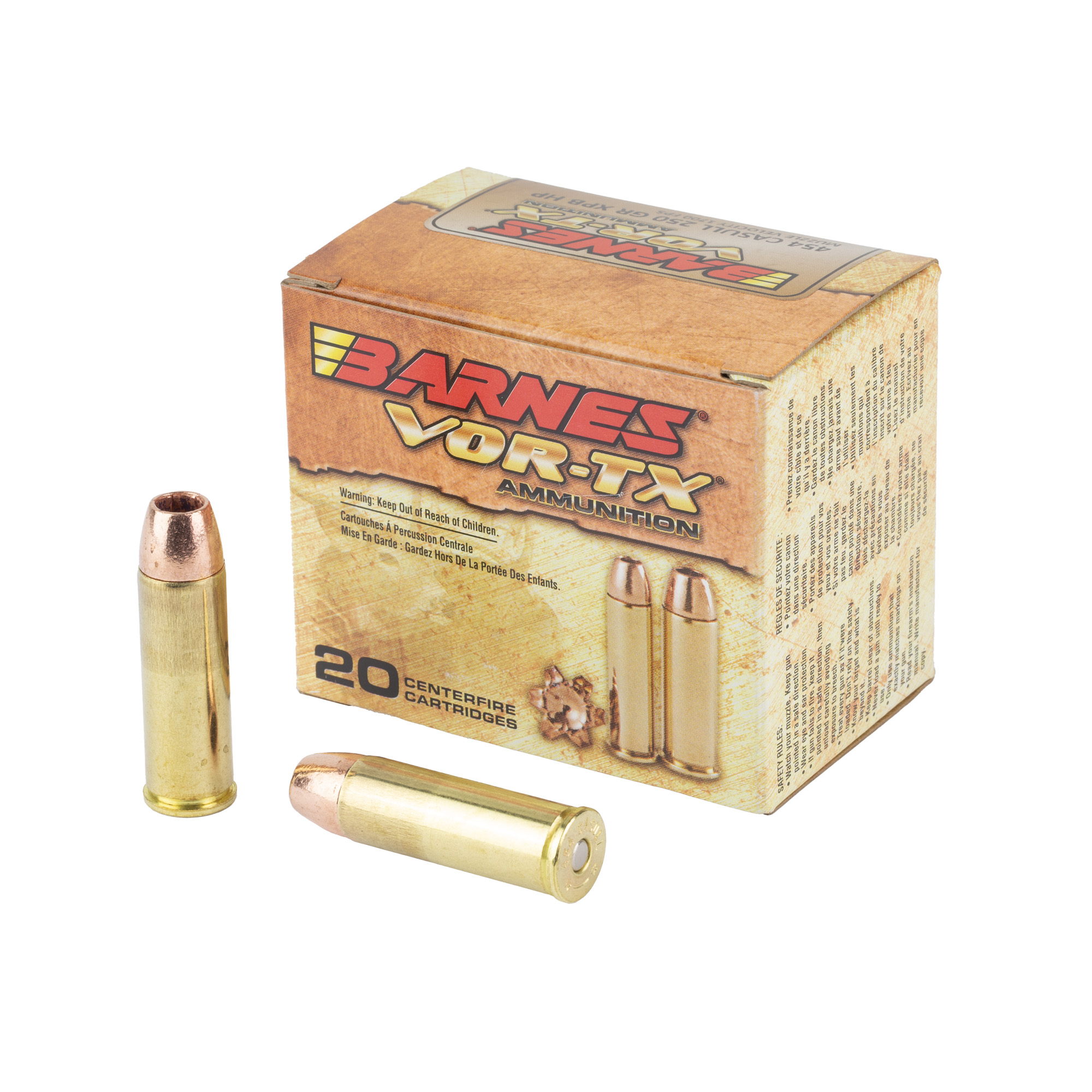 Barnes VOR-TX Hg 454cas 250 Grain 20/200 bulk ammo product image