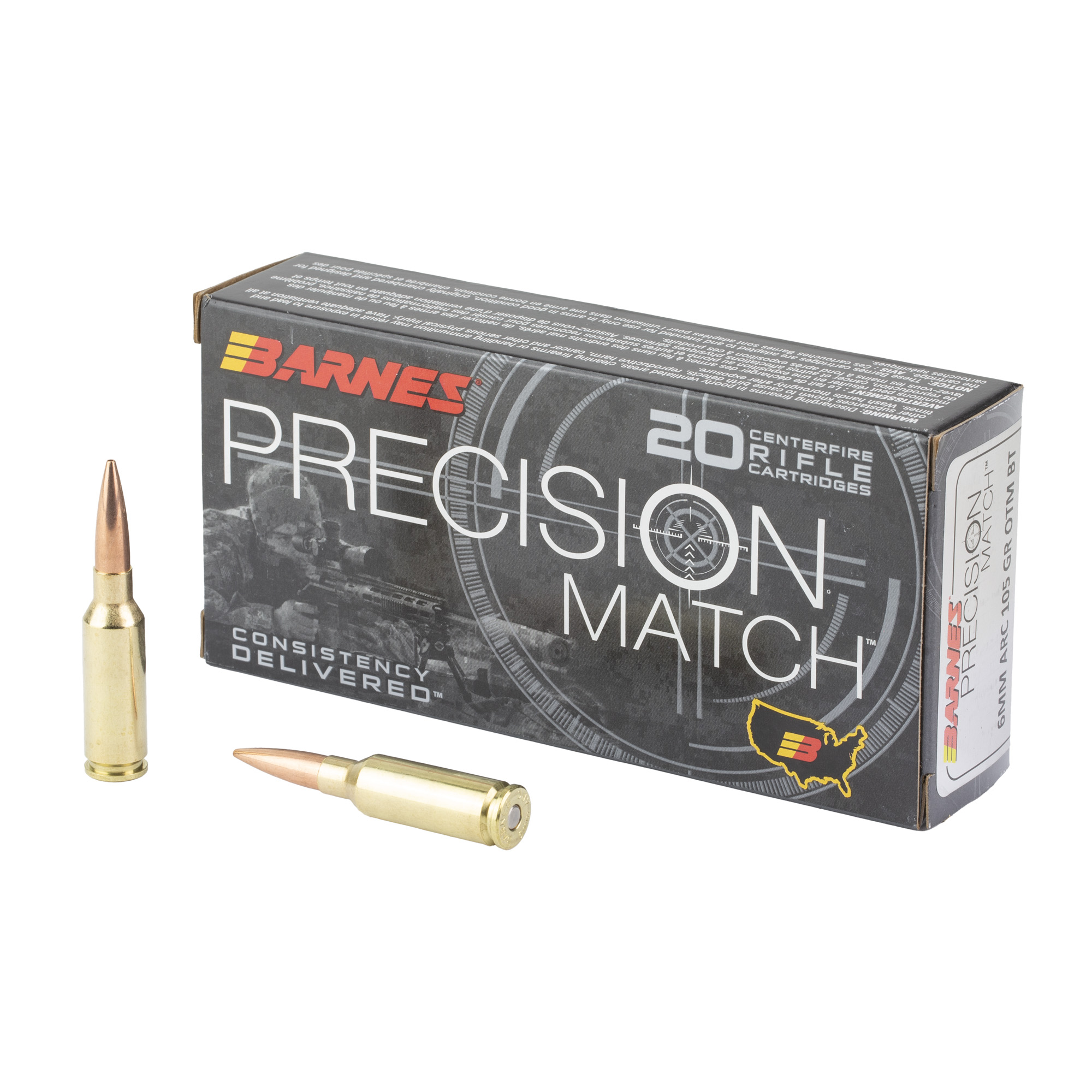 Barns Prec Mth 6mm ARC 105 Grain 20/2000 bulk ammo product image