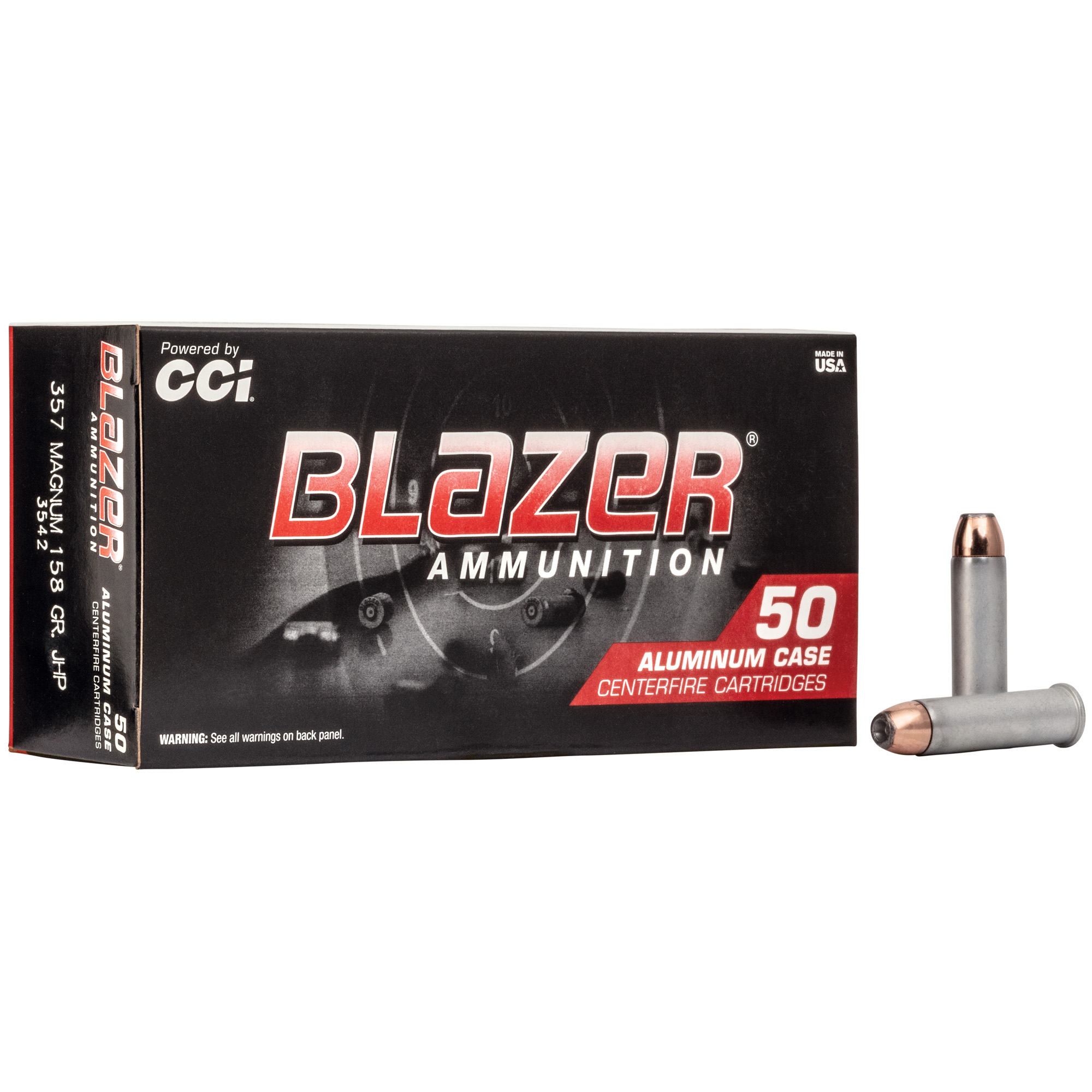 Blazer 357mag 158 Grain JHP 50/1000 bulk ammo product image