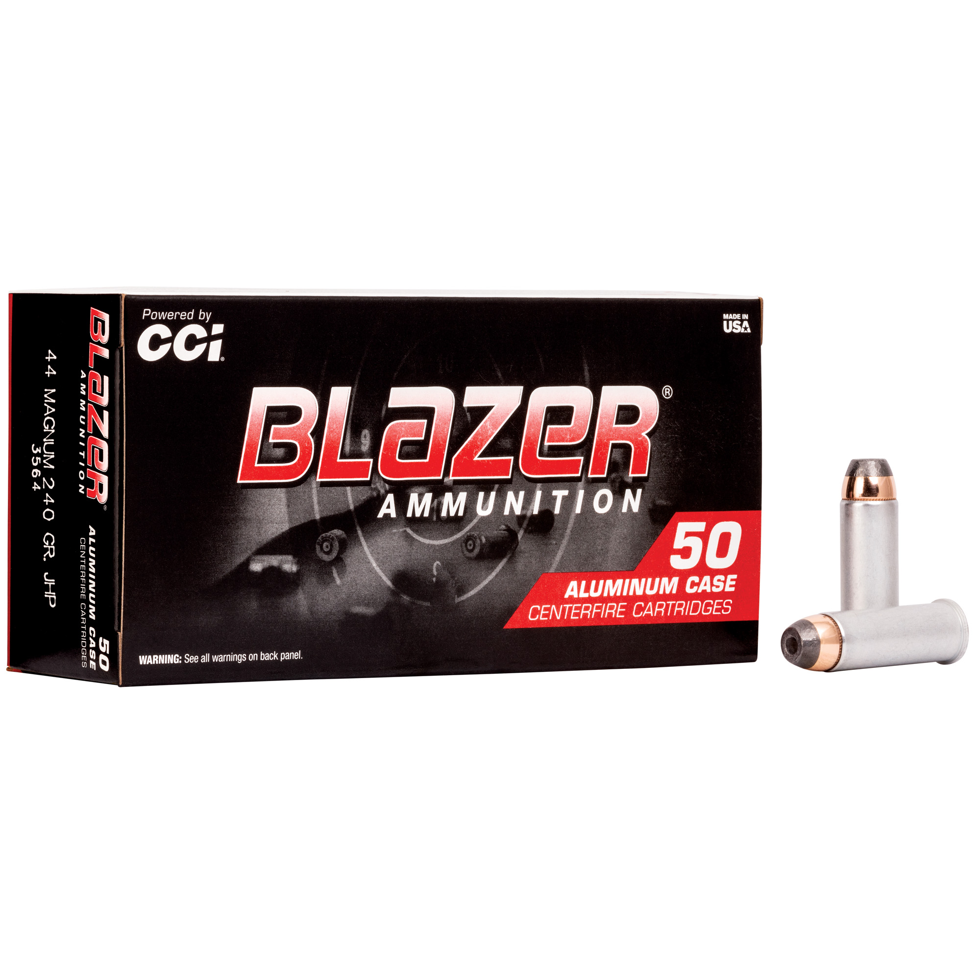 Blazer 44mag 240 Grain JHP 50/1000 bulk ammo product image