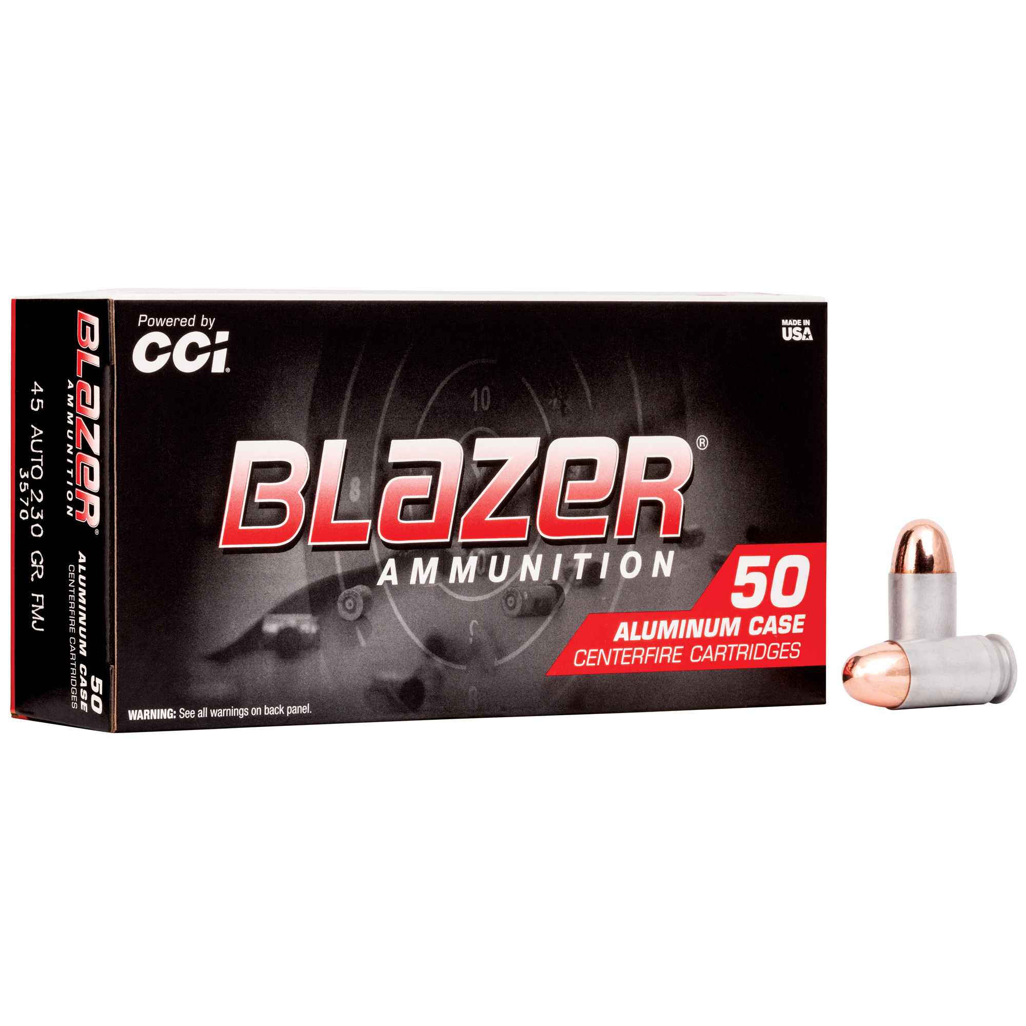 Blazer 45 ACP 230 Grain FMJ 50/1000 bulk ammo product image