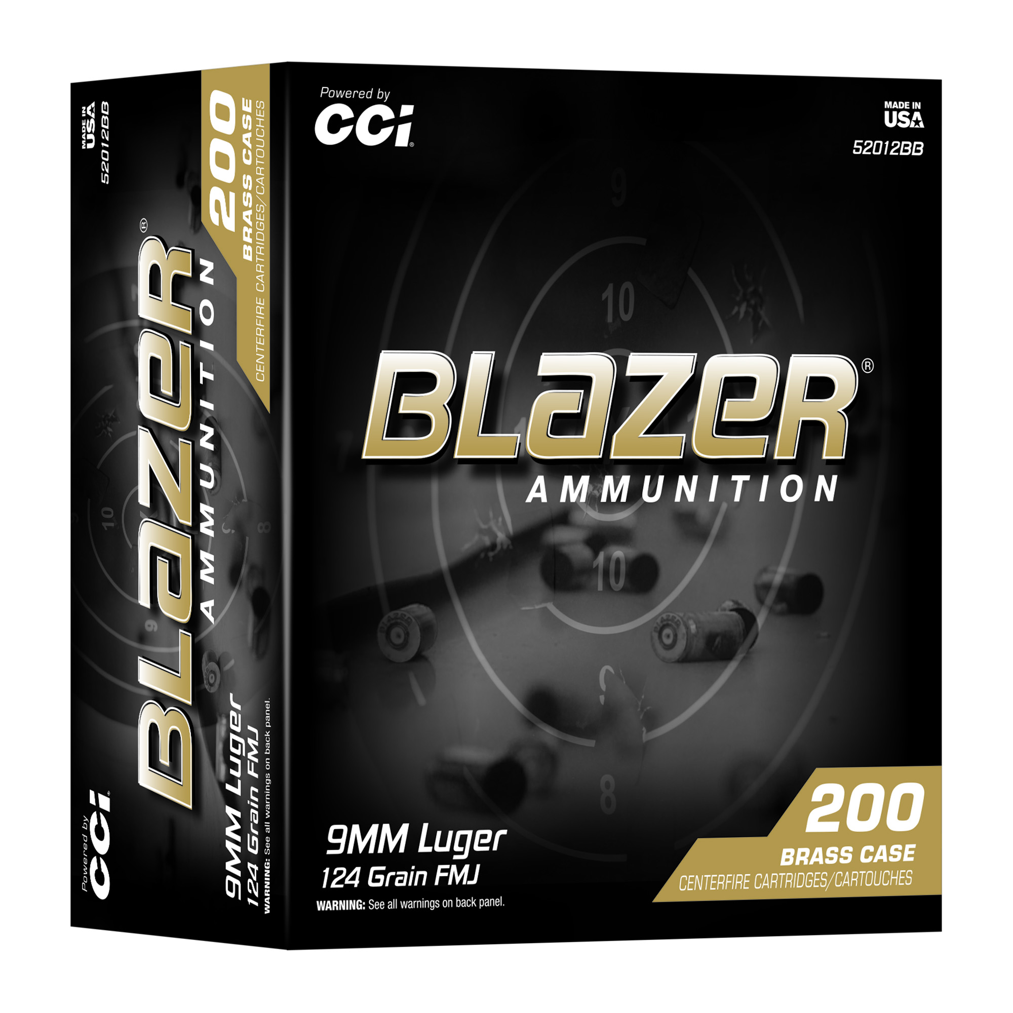 Blazer 9mm 124 Grain FMJ 200 Rounds Tray bulk ammo product image