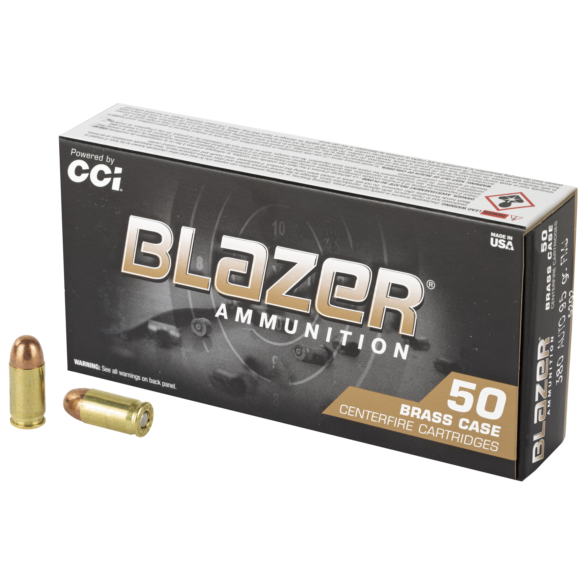 Blazer Brass 380 ACP 95 Grain FMJ 50/1000 bulk ammo product image
