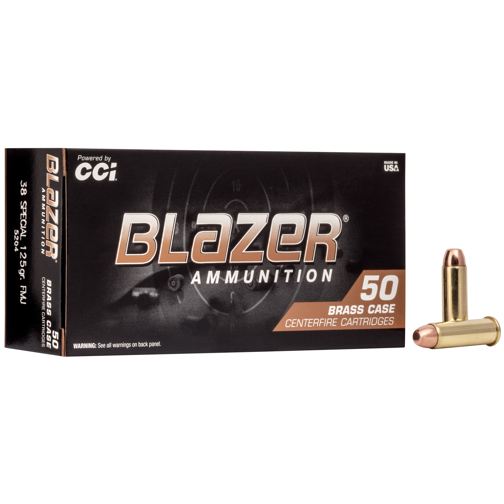 Blazer Brass 38spl 125 Grain FMJ 50/1000 bulk ammo product image