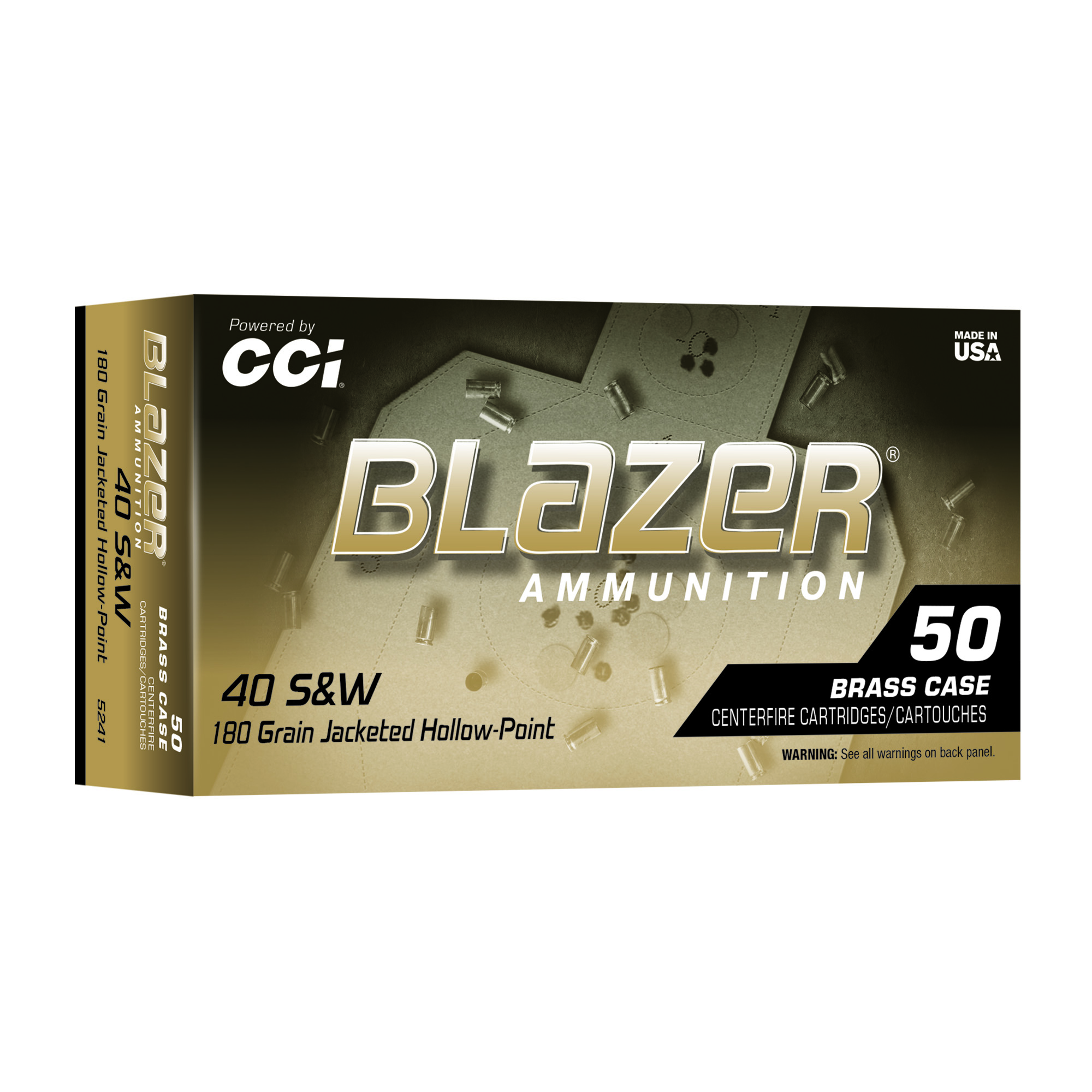 Blazer Brass 40s&w 180 Grain JHP 50/500 bulk ammo product image