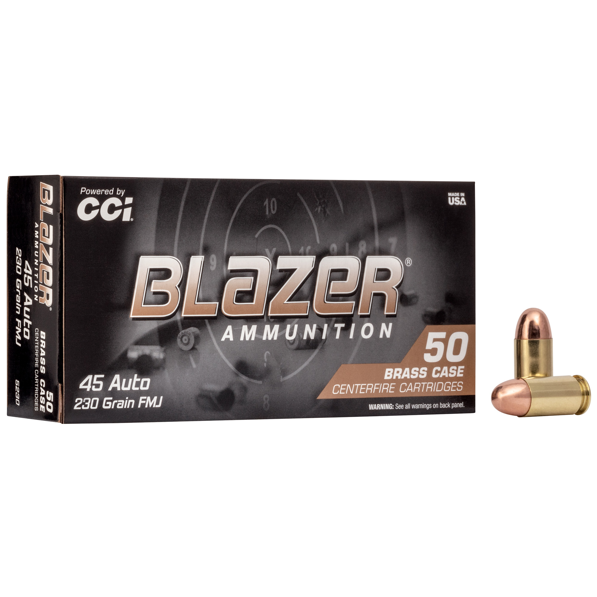 Blazer Brass 45 ACP 230 Grain FMJ 50/1000 bulk ammo product image