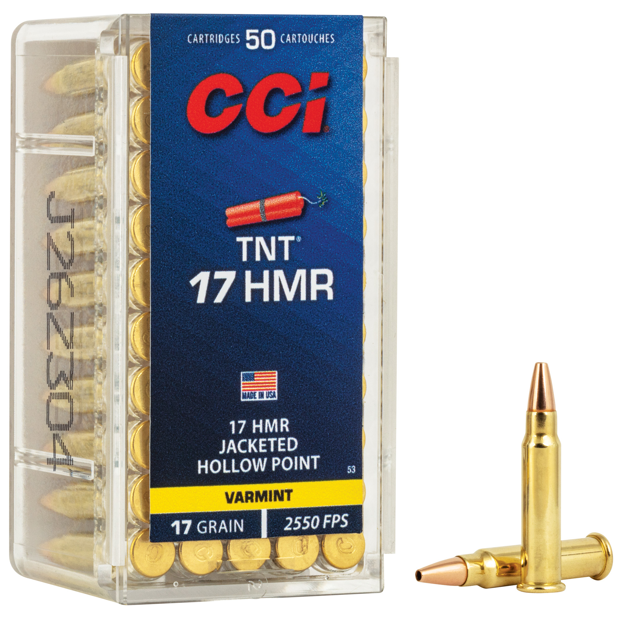 CCI 17 HMR 17 Grain Tnt HP 50/2000 bulk ammo product image