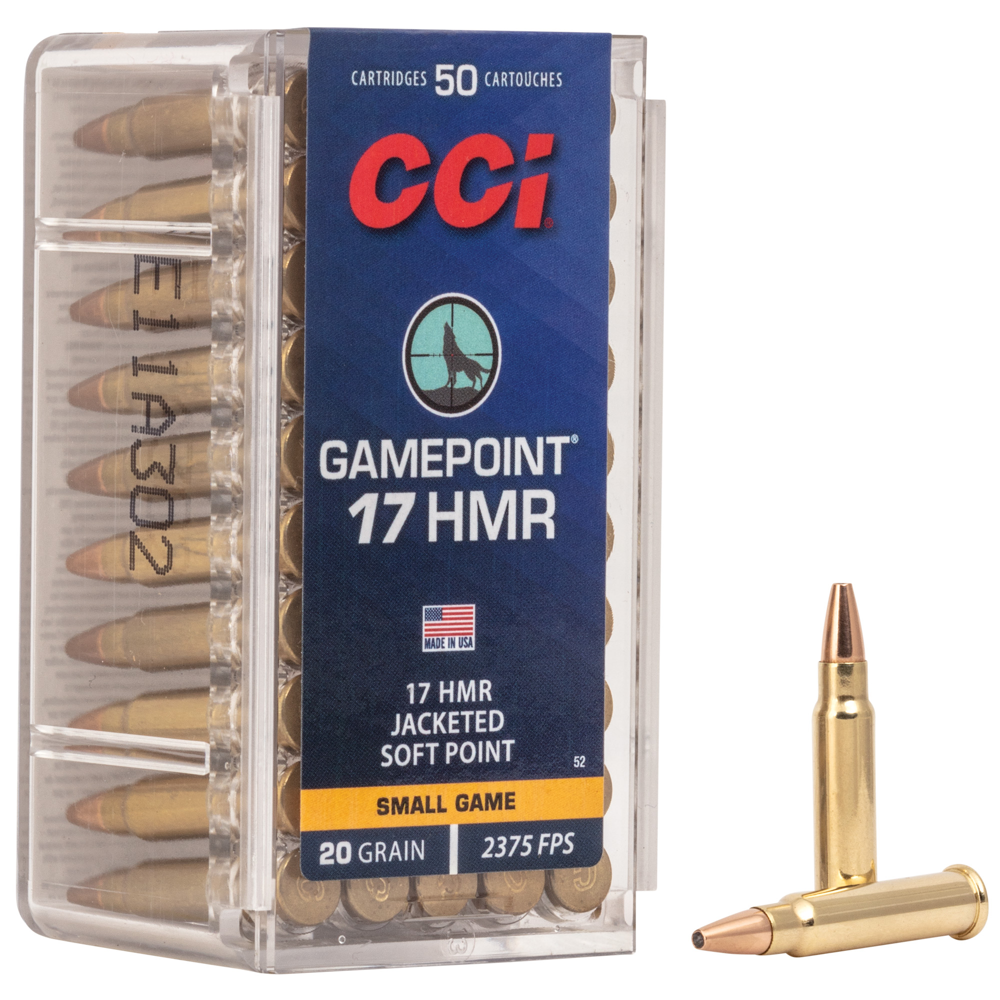 CCI 17 HMR 20 Grain Game Pnt 50/2000 bulk ammo product image