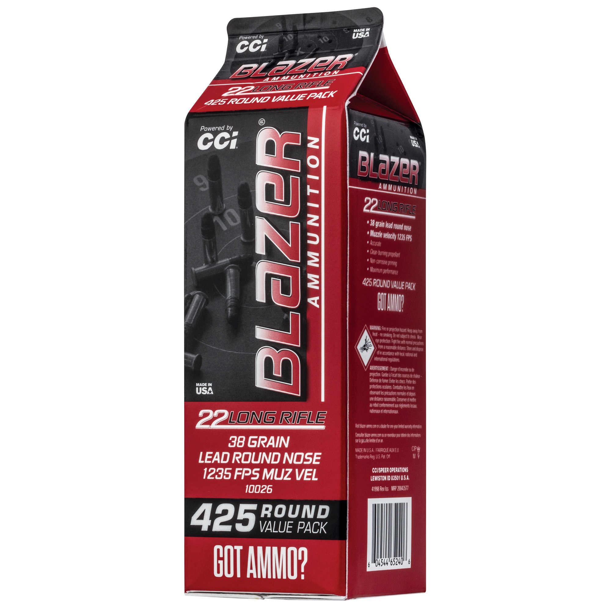 CCI 22 LR 38 Grain LRN Pour Pack 425/3400 bulk ammo product image