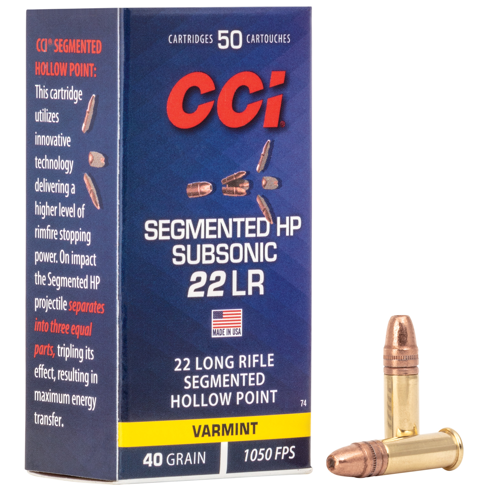 CCI 22 LR 40 Grain Shp Subsonic-Sonic 50/5000 bulk ammo product image