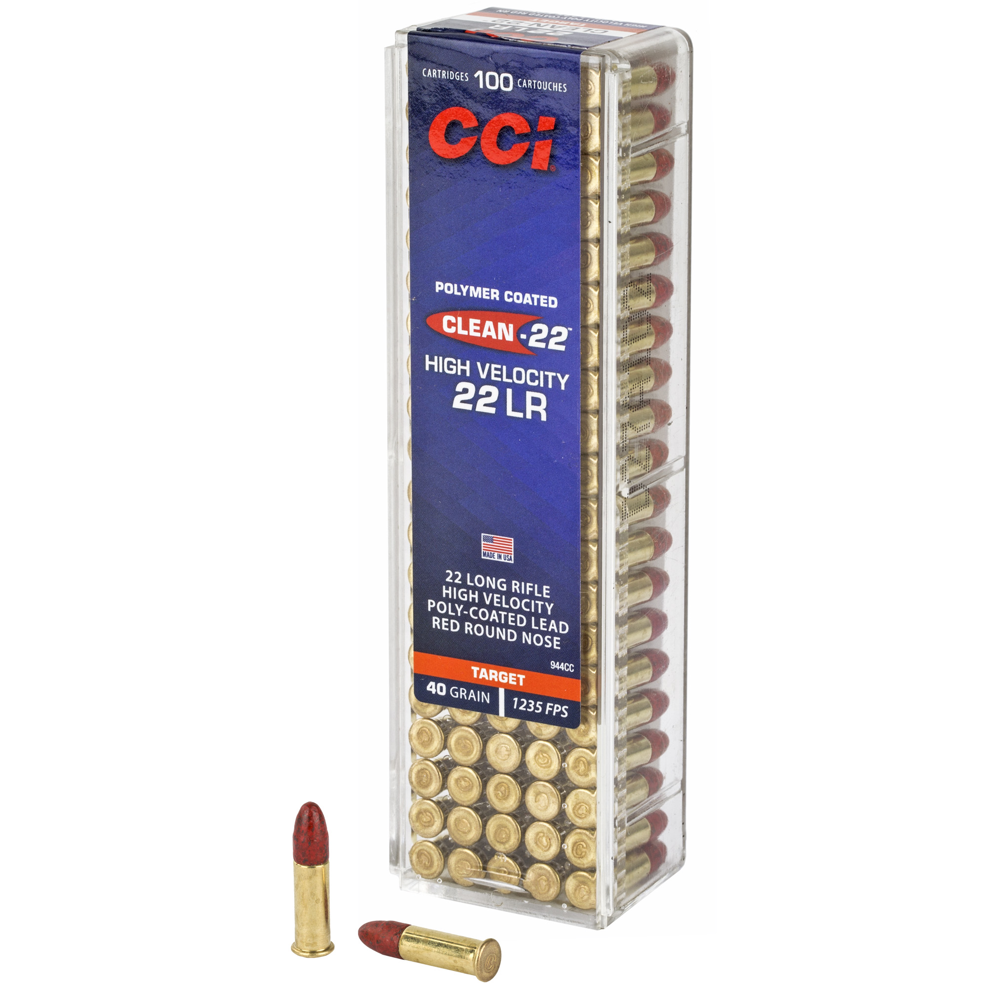 CCI 22 LR HV 40 Grain LRN Red 100/5000 bulk ammo product image