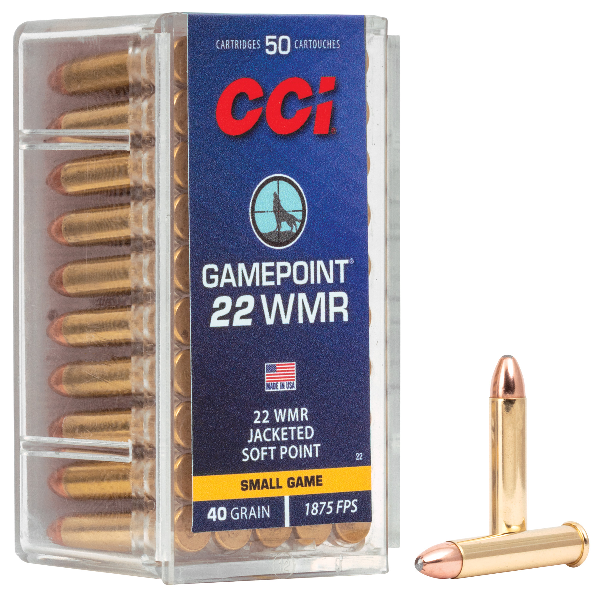 CCI 22 WMR 40 Grain Gamepoint 50/2000 bulk ammo product image