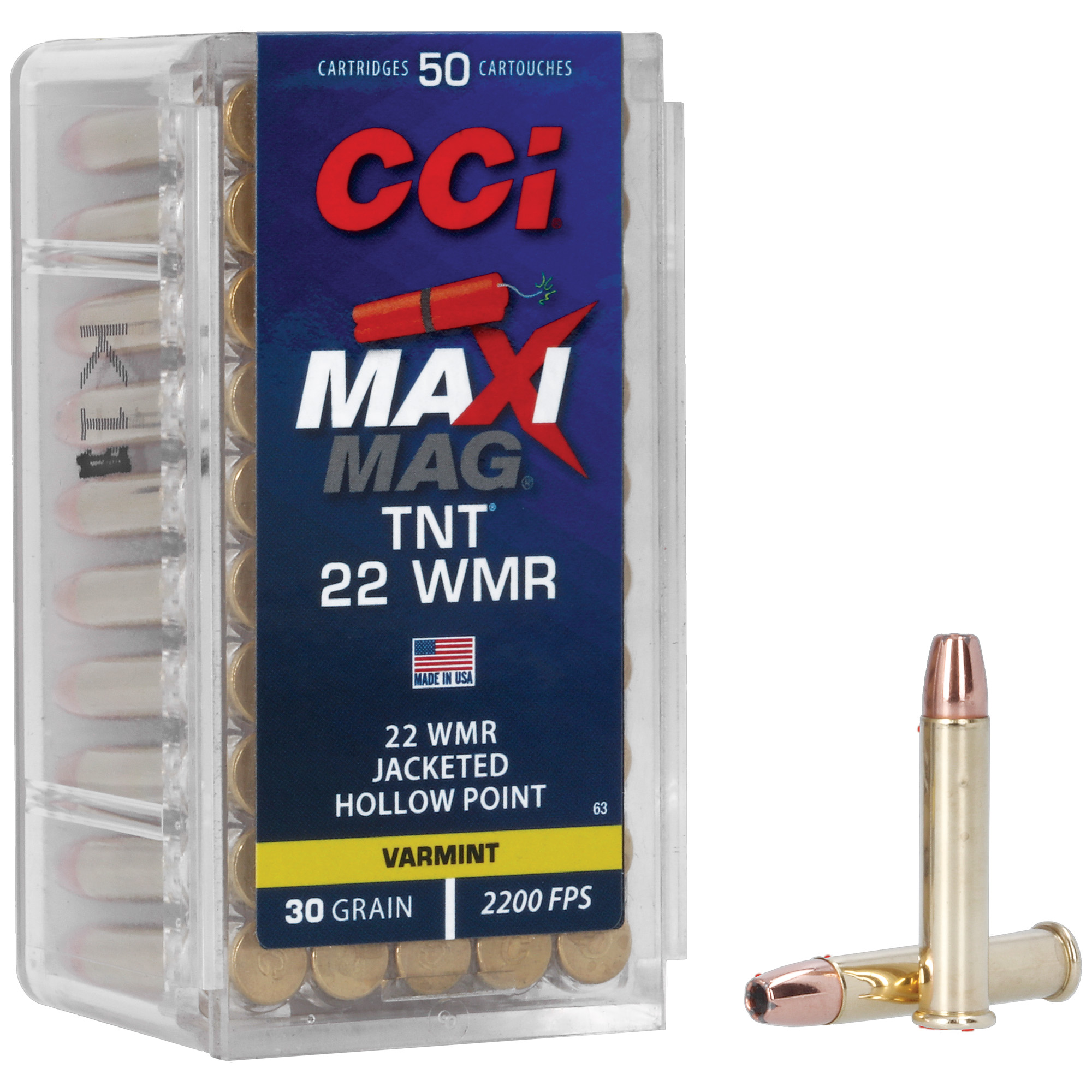 CCI 22 WMR Tnt Maxi-Mag 50/2000 bulk ammo product image