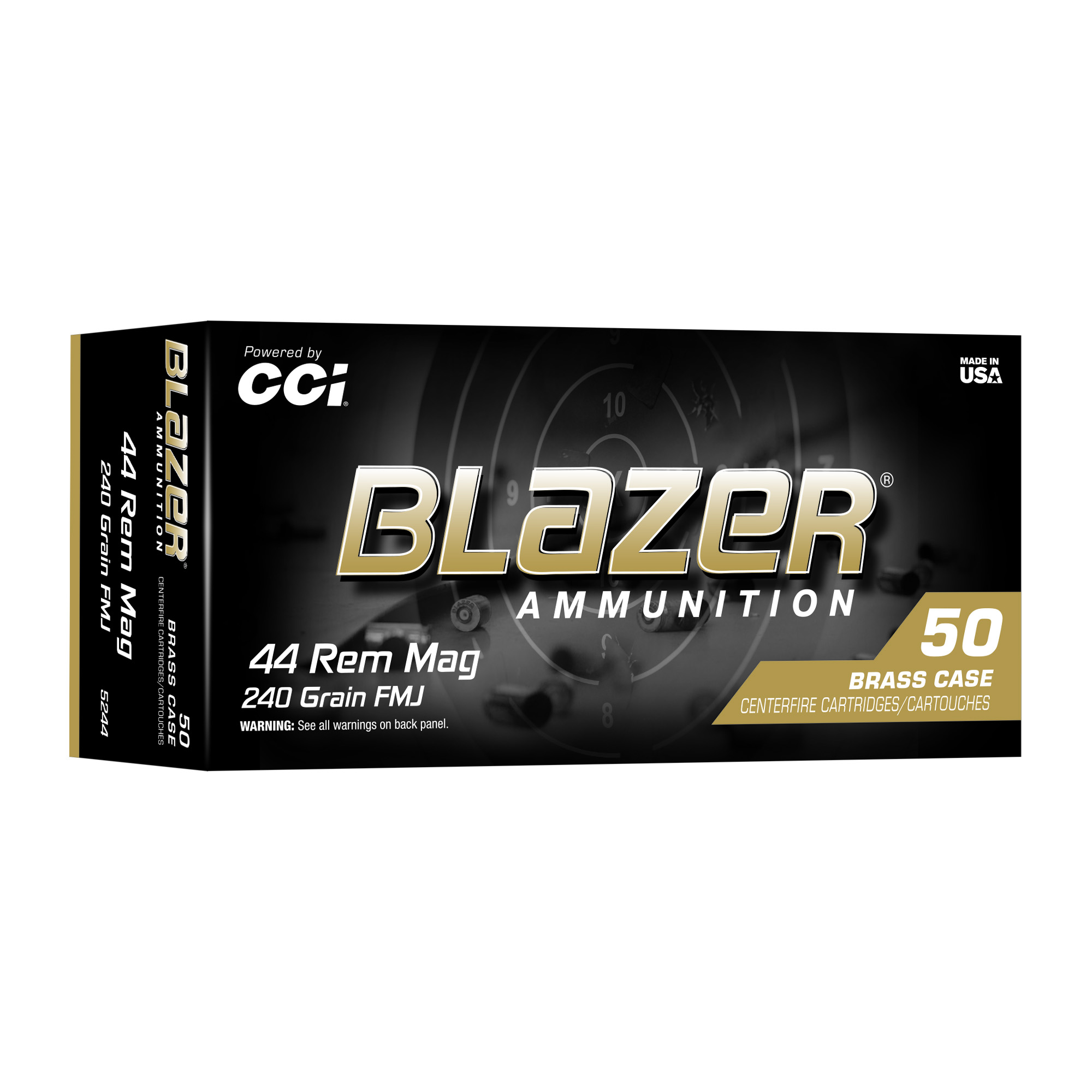 CCI Blazer Brass 44mag 240 Grain FMJ 50 bulk ammo product image