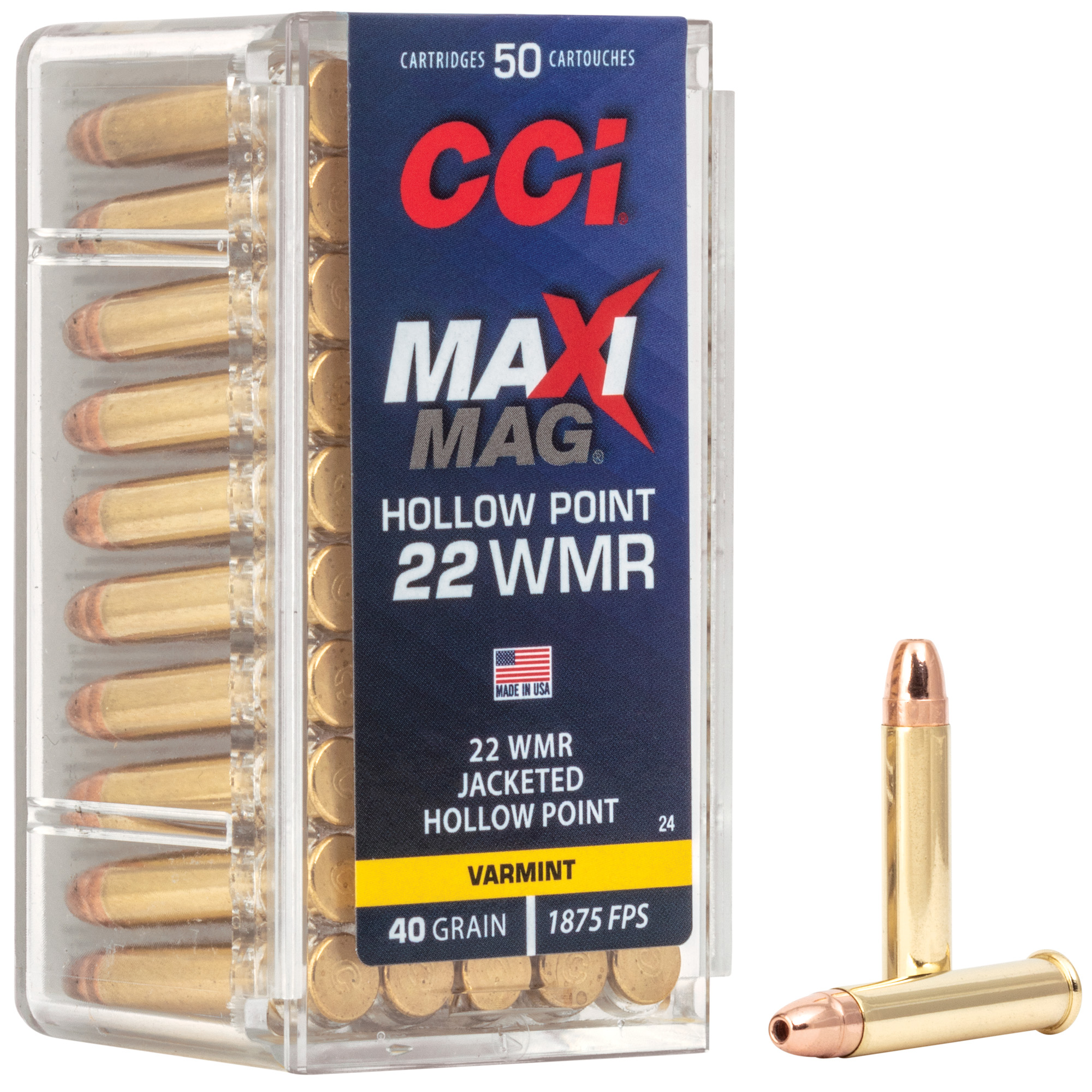 CCI Maxi-Mag 22 WMR HP 50/2000 bulk ammo product image