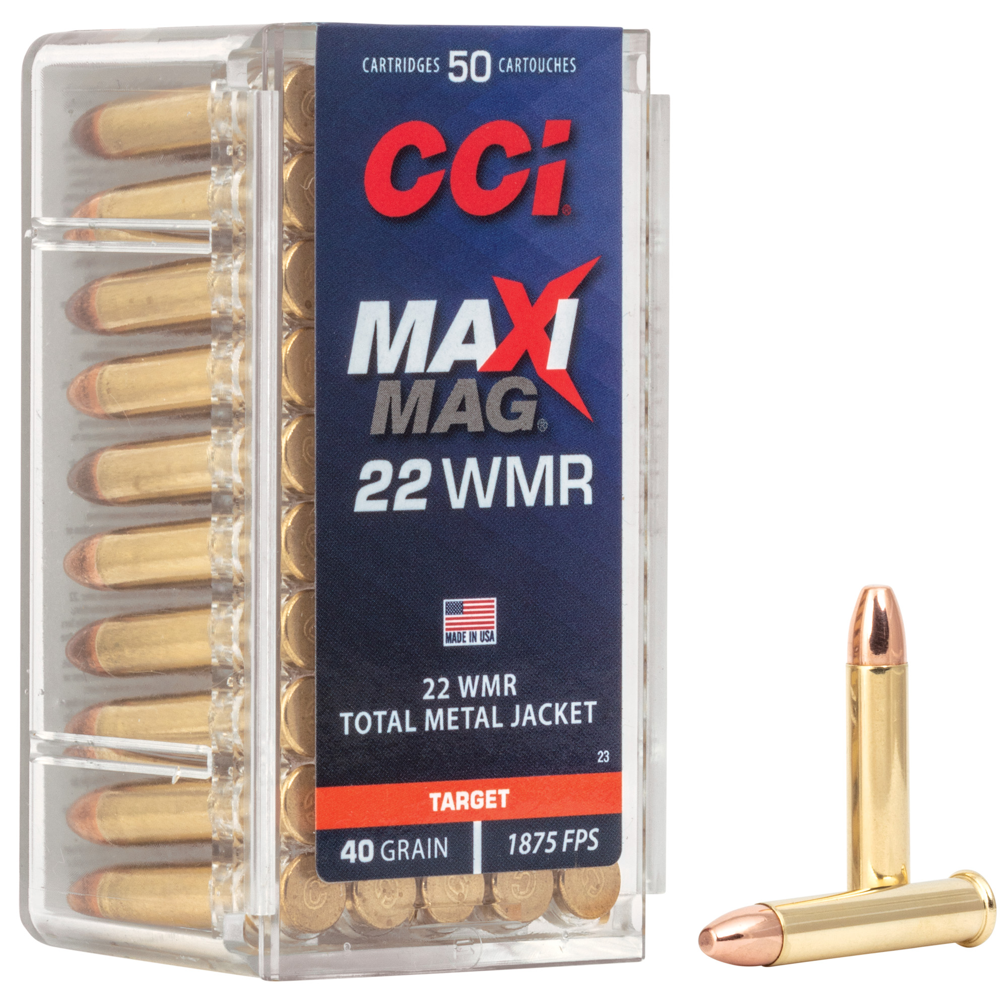 CCI Maxi-Mag 22 WMR TMJ 50/2000 bulk ammo product image