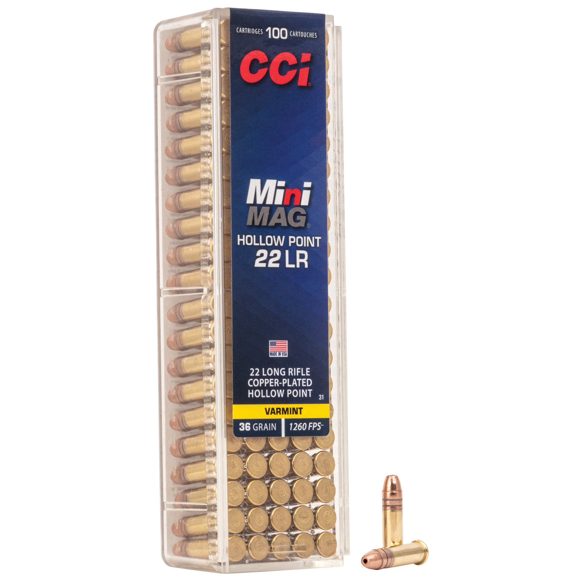 CCI Mini Mag 22 LR HP Plstc 100/5000 bulk ammo product image