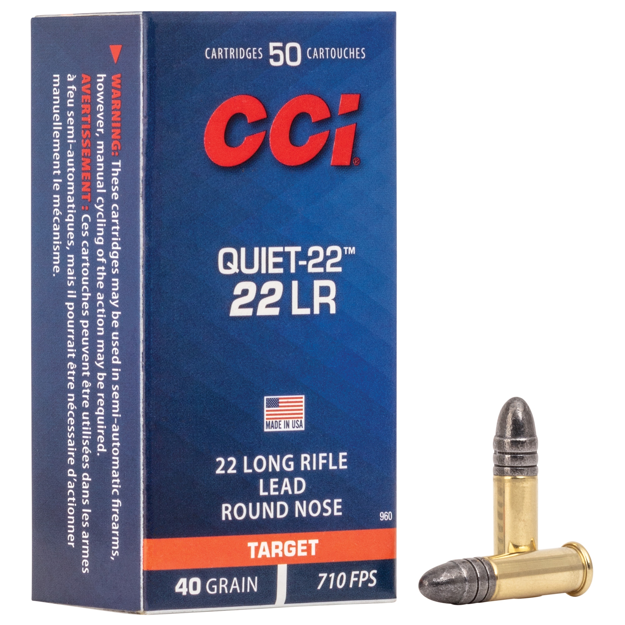 CCI Quiet 22 LR 40 Grain LRN 50/5000 bulk ammo product image