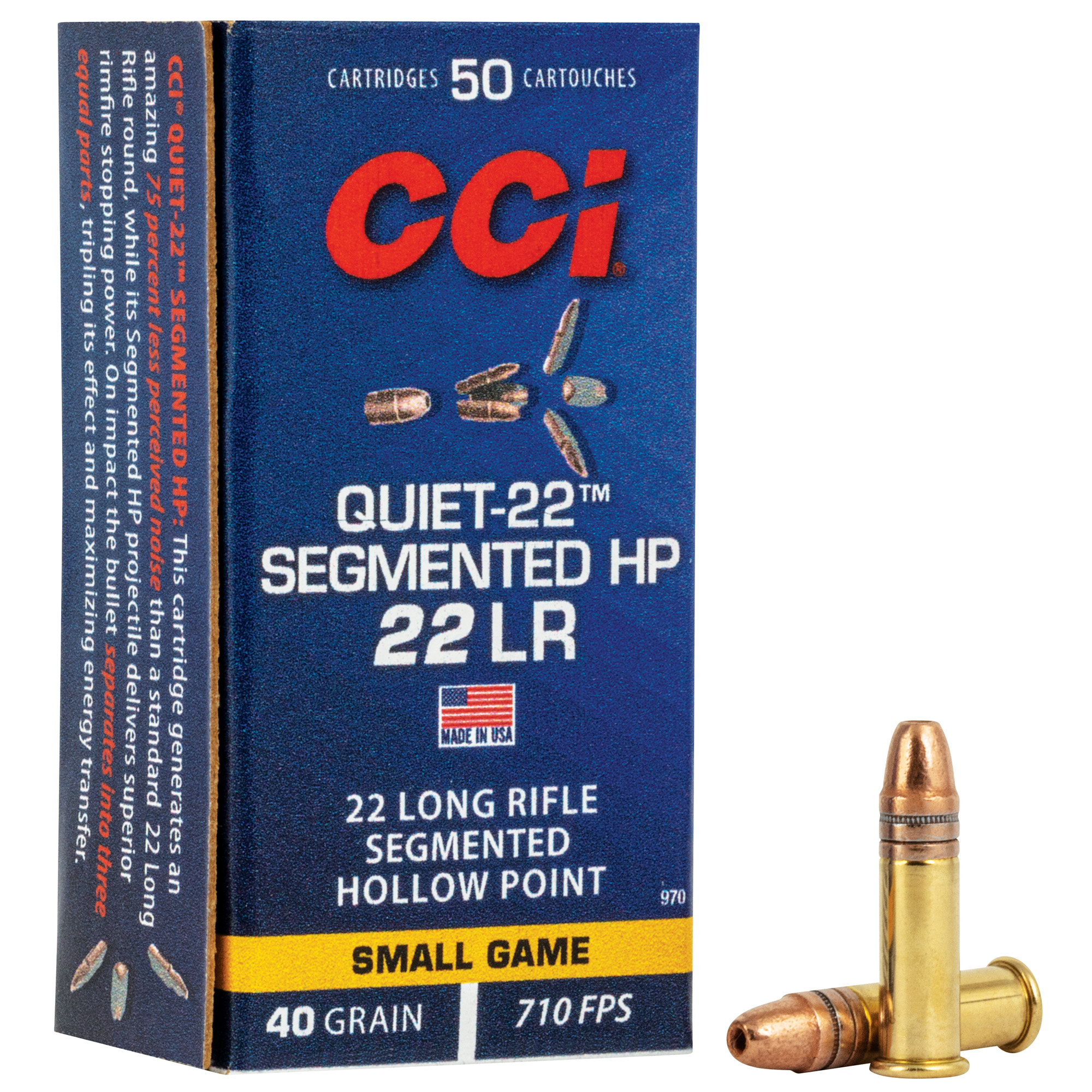 CCI Quiet Segmented 22 LR 40 Grain HP 50 bulk ammo product image