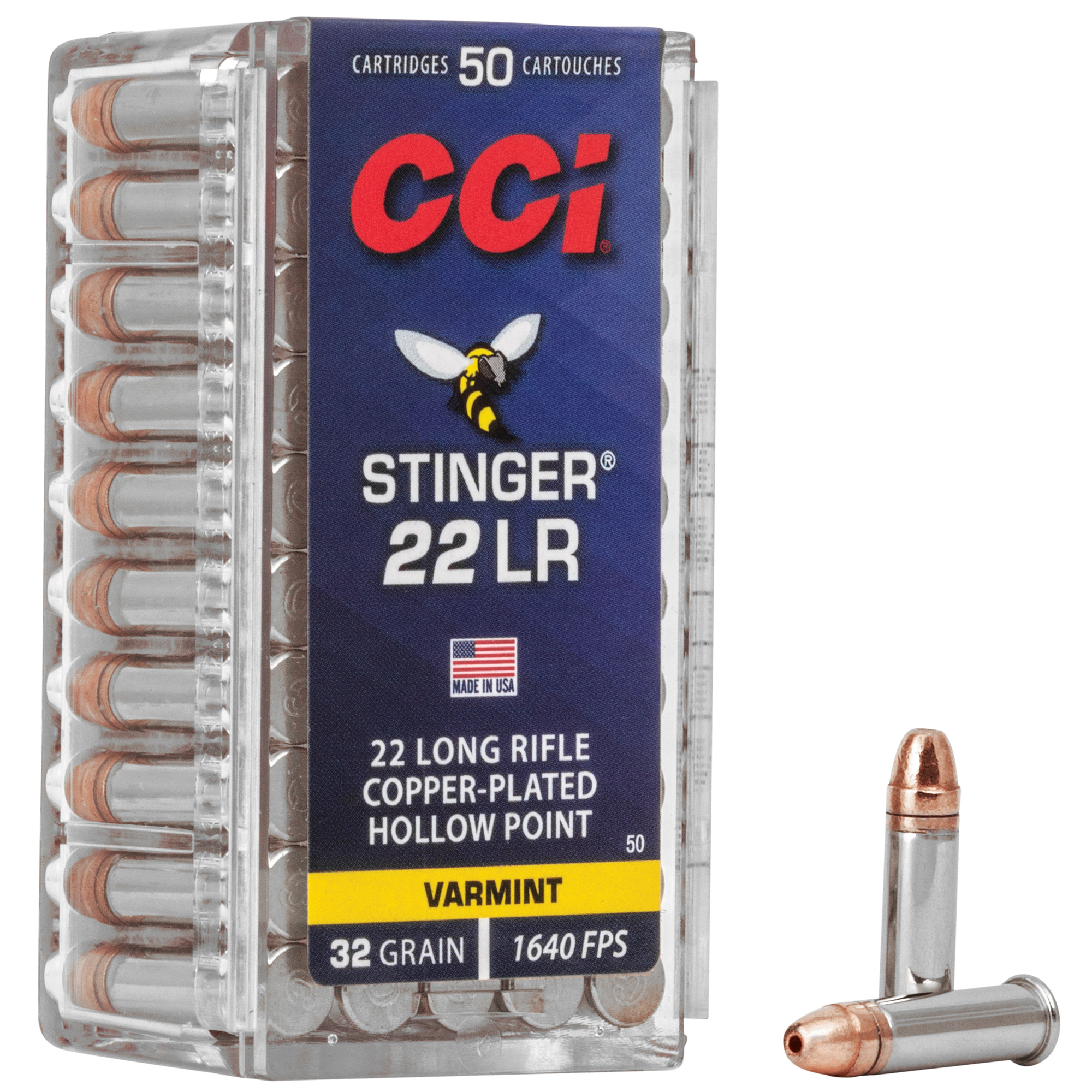 CCI “stinger” 22 LR HP 50/5000 bulk ammo product image